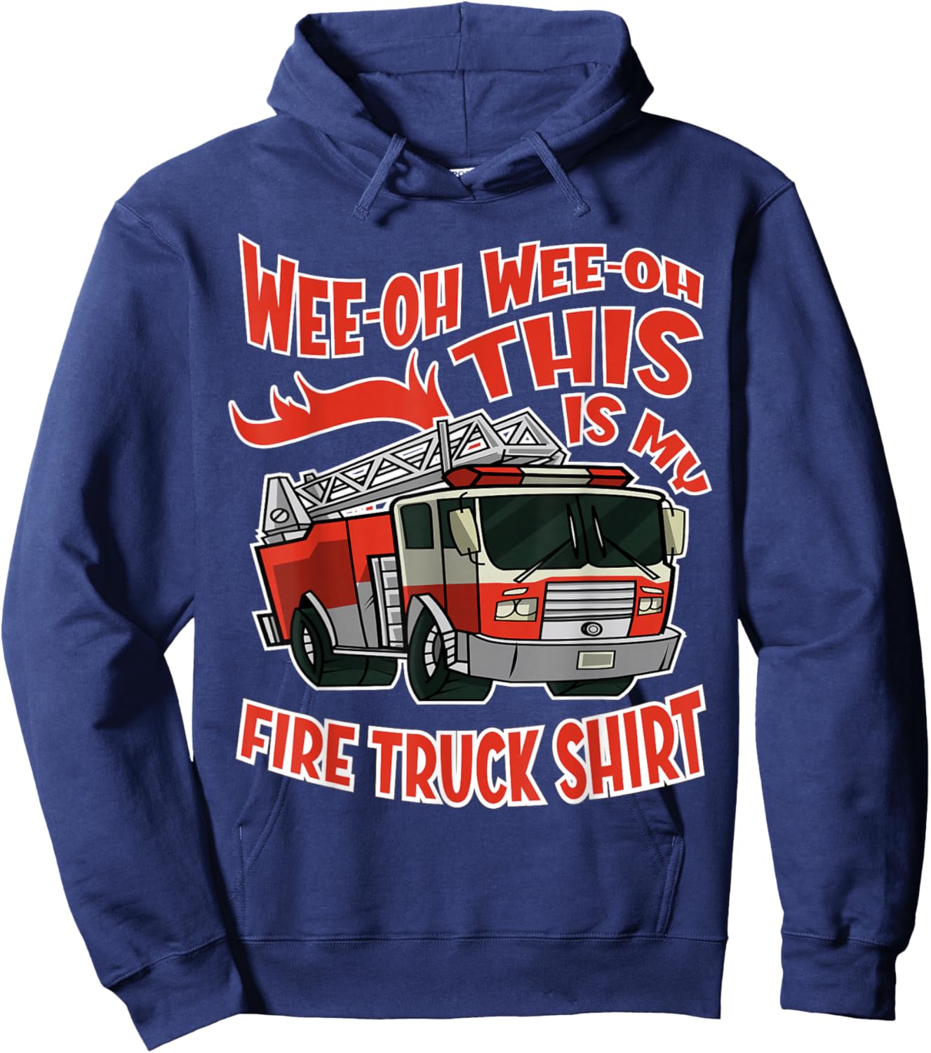 Firetruck Toddler | This Is My Fire Truck Firefighter Kids Hoodie - Hoodie | Navy