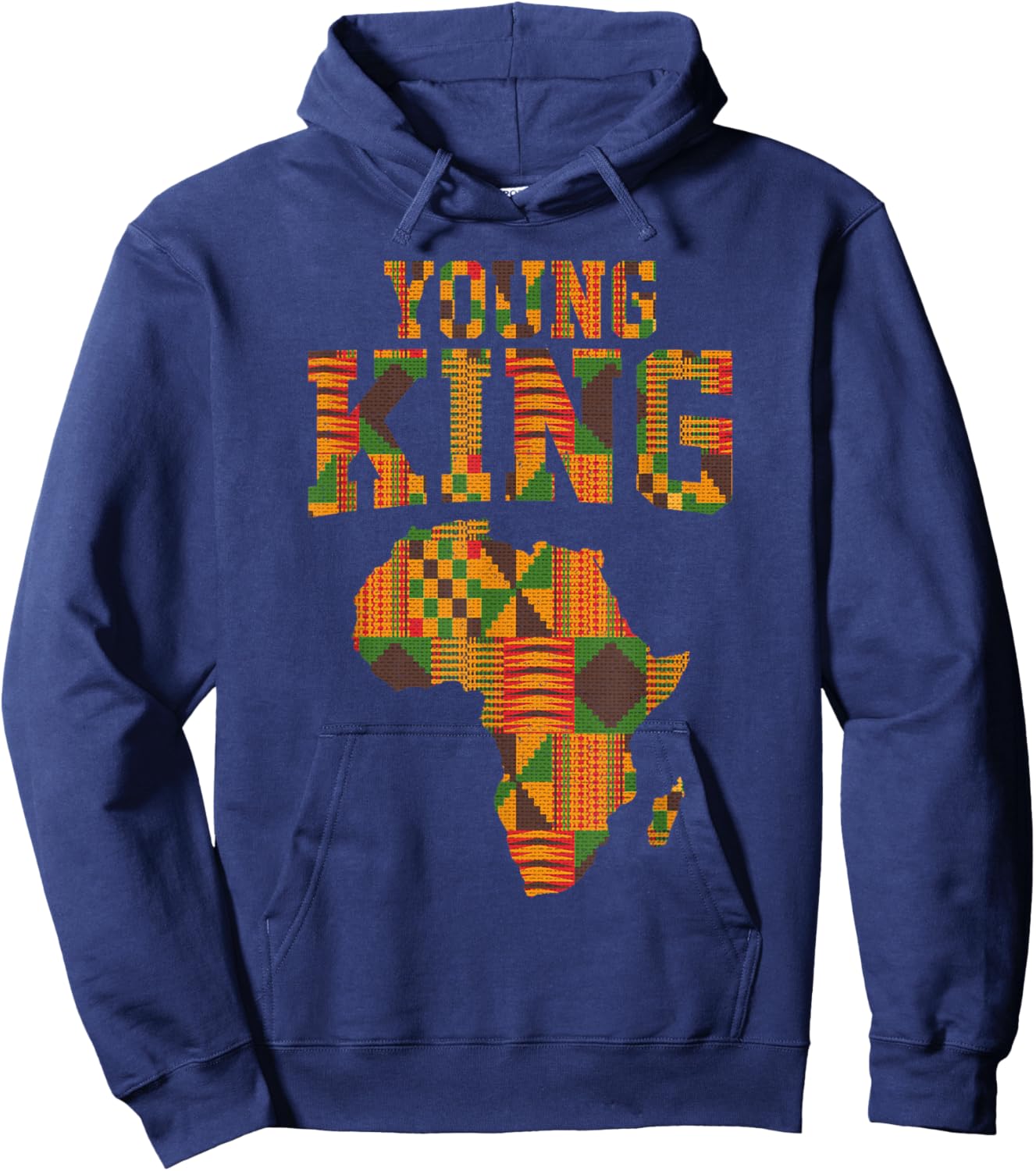 African King Art For Boys Toddlers Kente Cloth African Print Hoodie - Hoodie | Navy