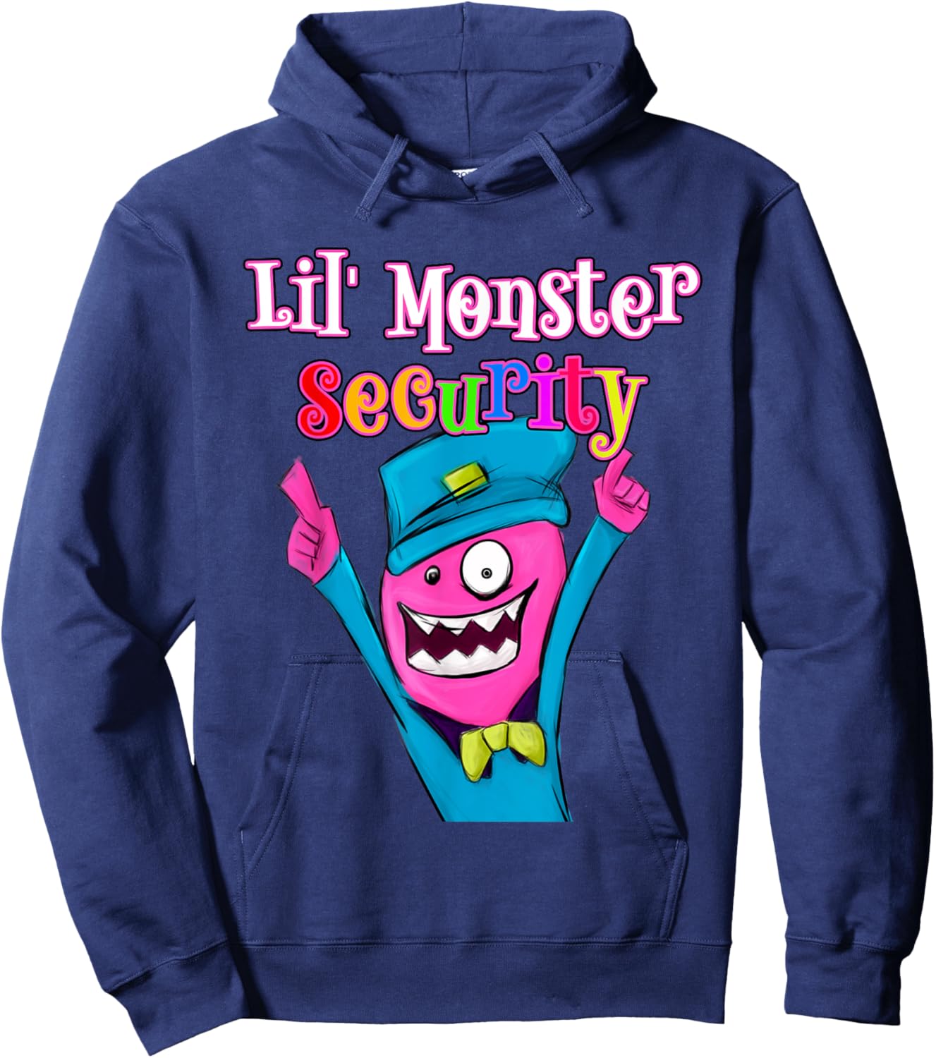 Halloween Dad Mom Daughter Adult , Lil' Monster Security Hoodie - Hoodie | Navy