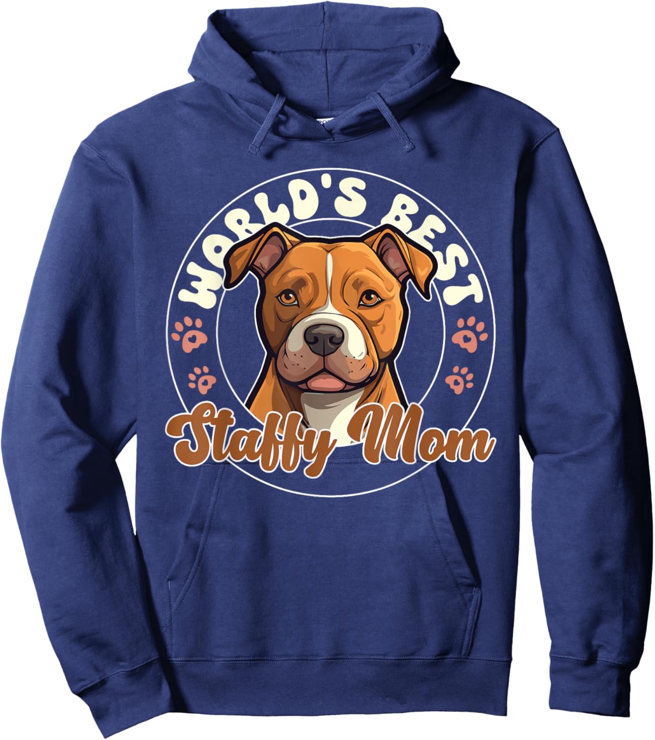 American Staffordshire Terrier World's Best Staffy Mom Hoodie - Hoodie | Navy
