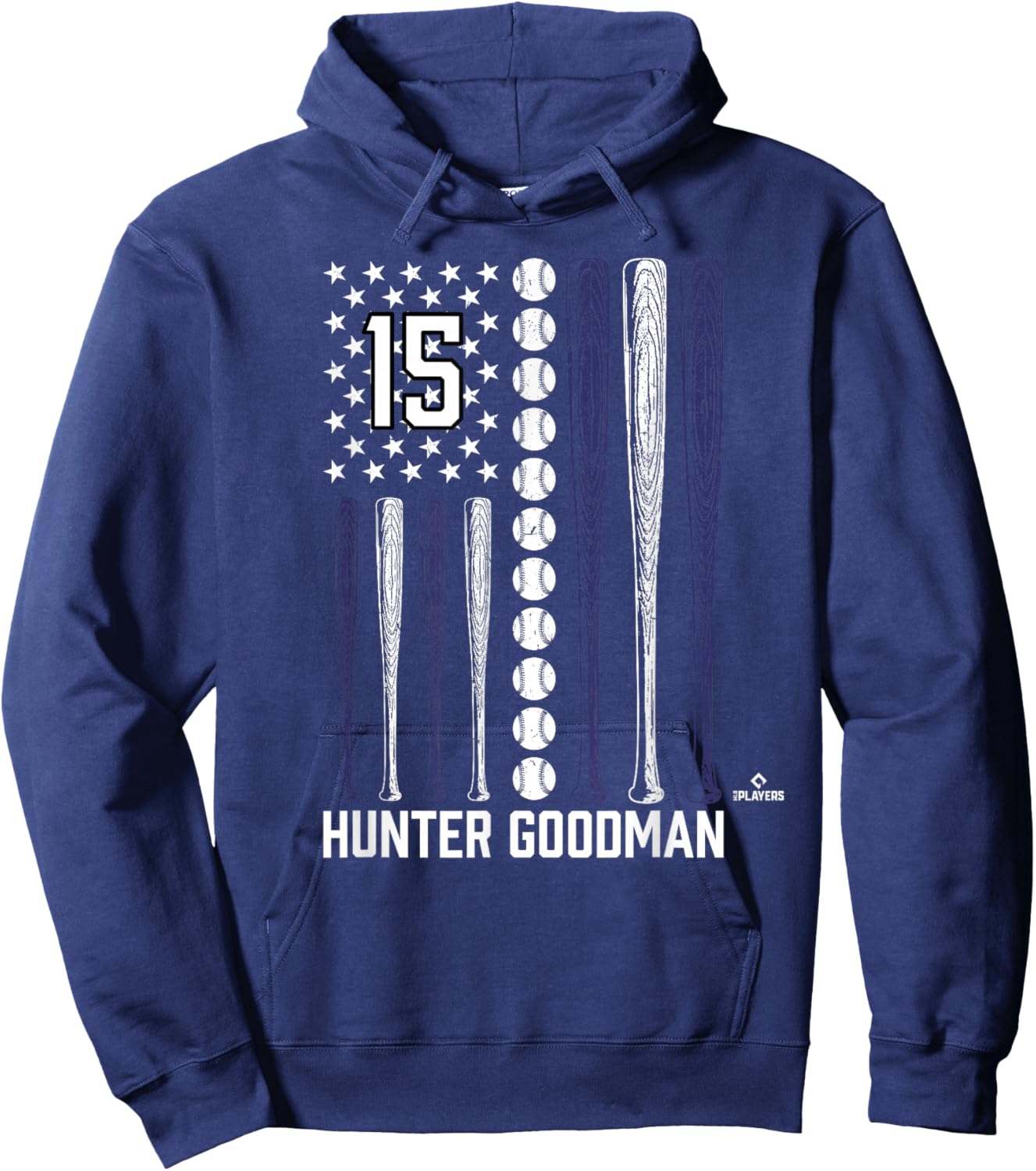 Baseball American Flag Hunter Goodman Colorado Baseball Hoodie - Hoodie | Navy