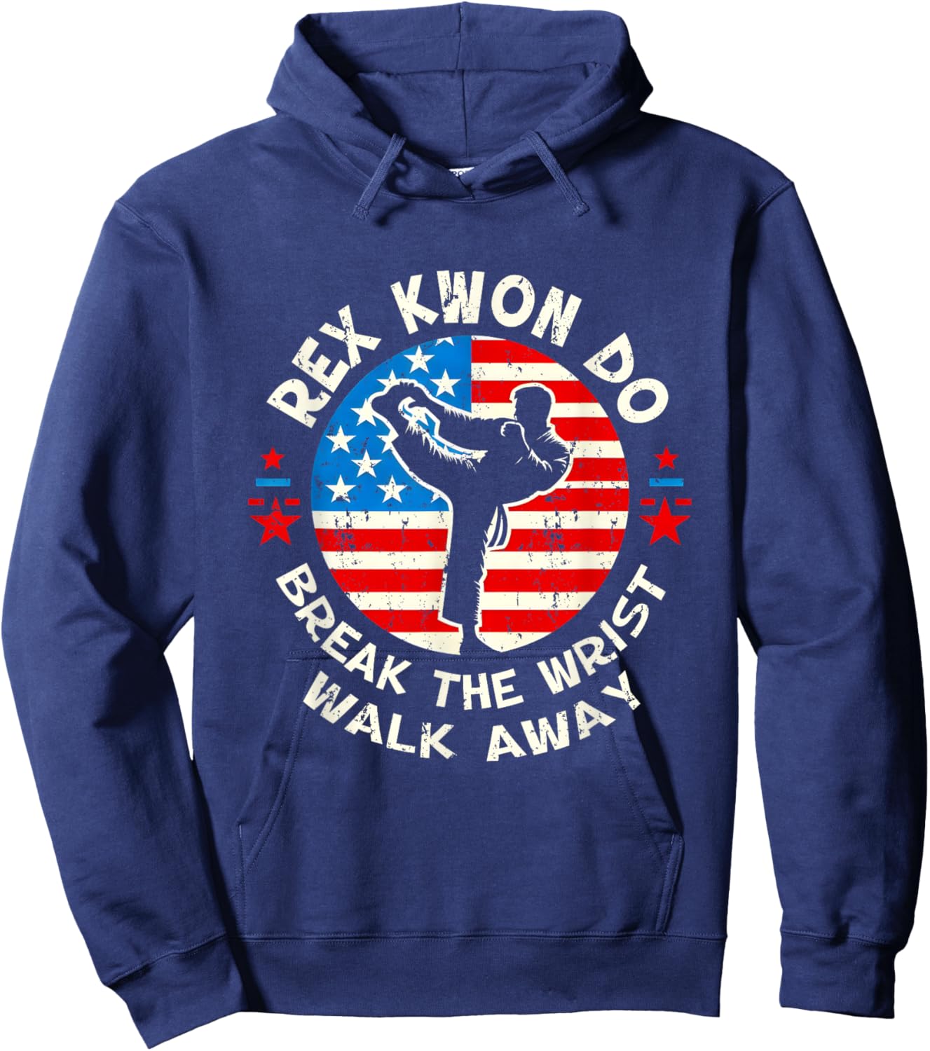 Rex Kwon Do American Flag Taekwondo Martial Art Sport Hoodie - Hoodie | Navy