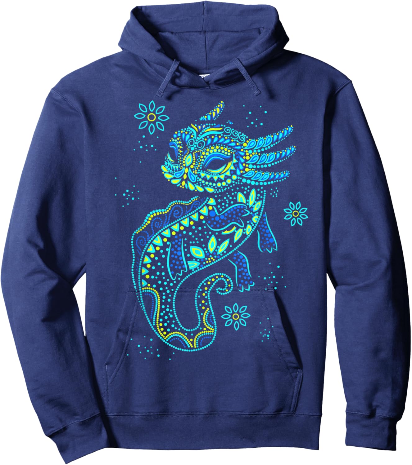Axolotl Aztec Mexican Salamander Mexico Hoodie - Hoodie | Navy