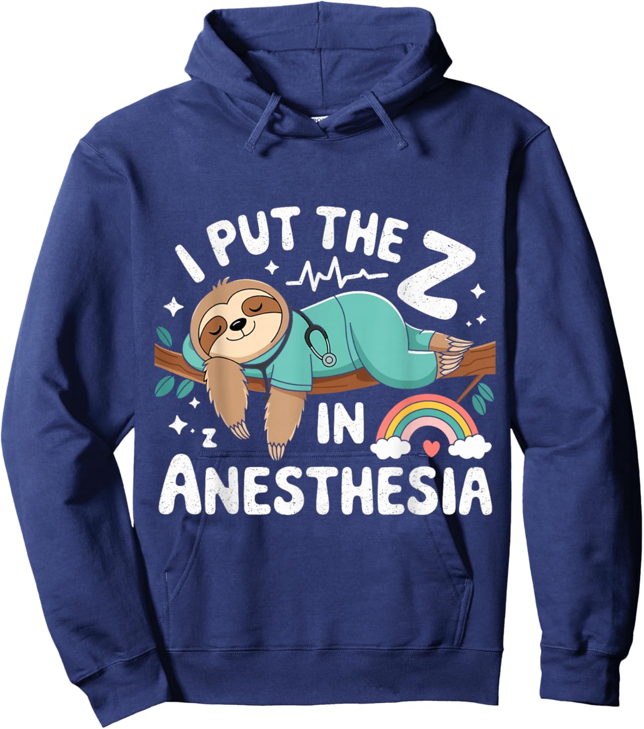 Funny I Put the Zz in Anesthesia Nurse Anesthesiologist Hoodie - Hoodie | Navy