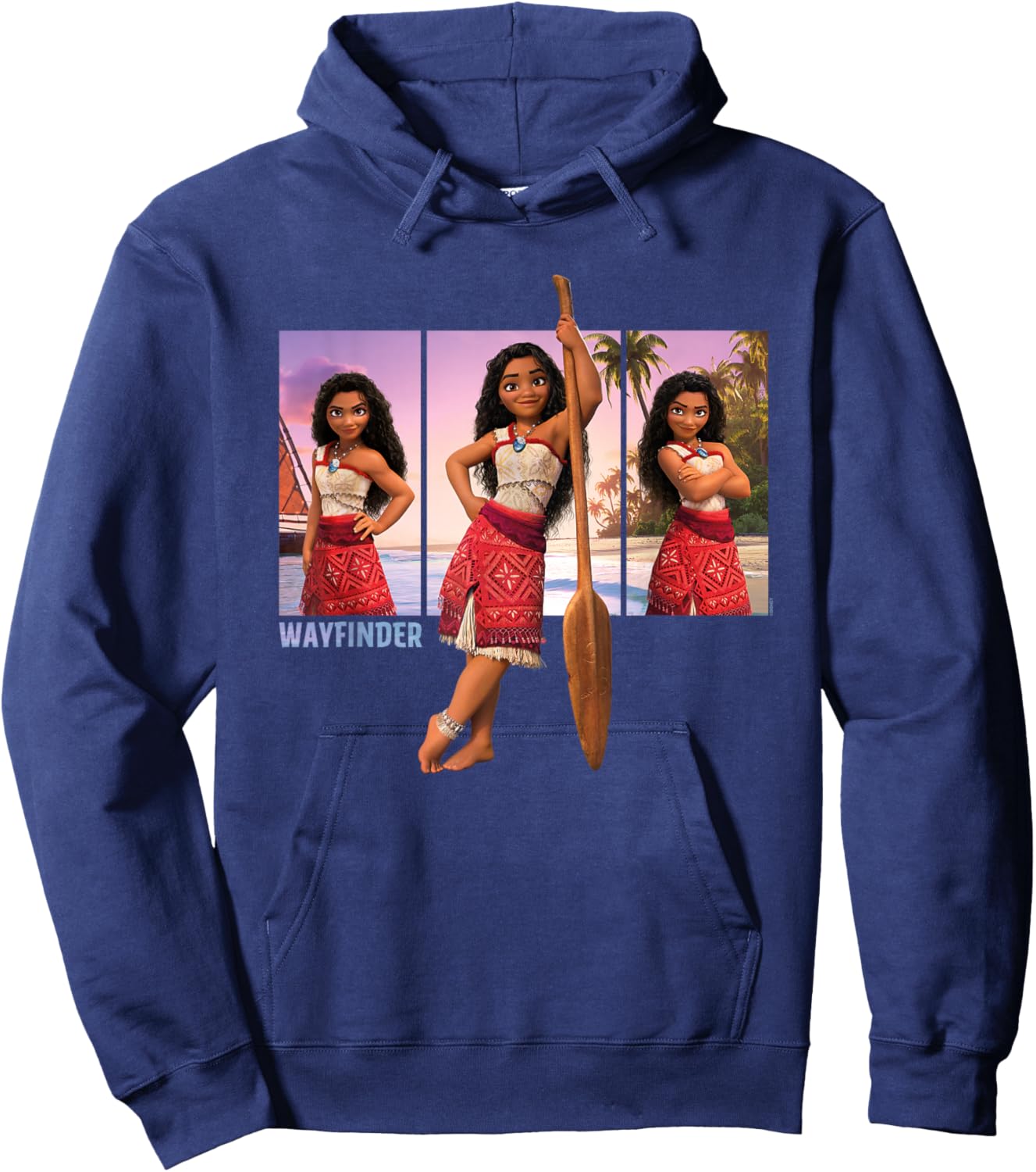 Disney Moana 2 Wayfinder Moana with Oar Pose Trio Hoodie - Hoodie | Navy
