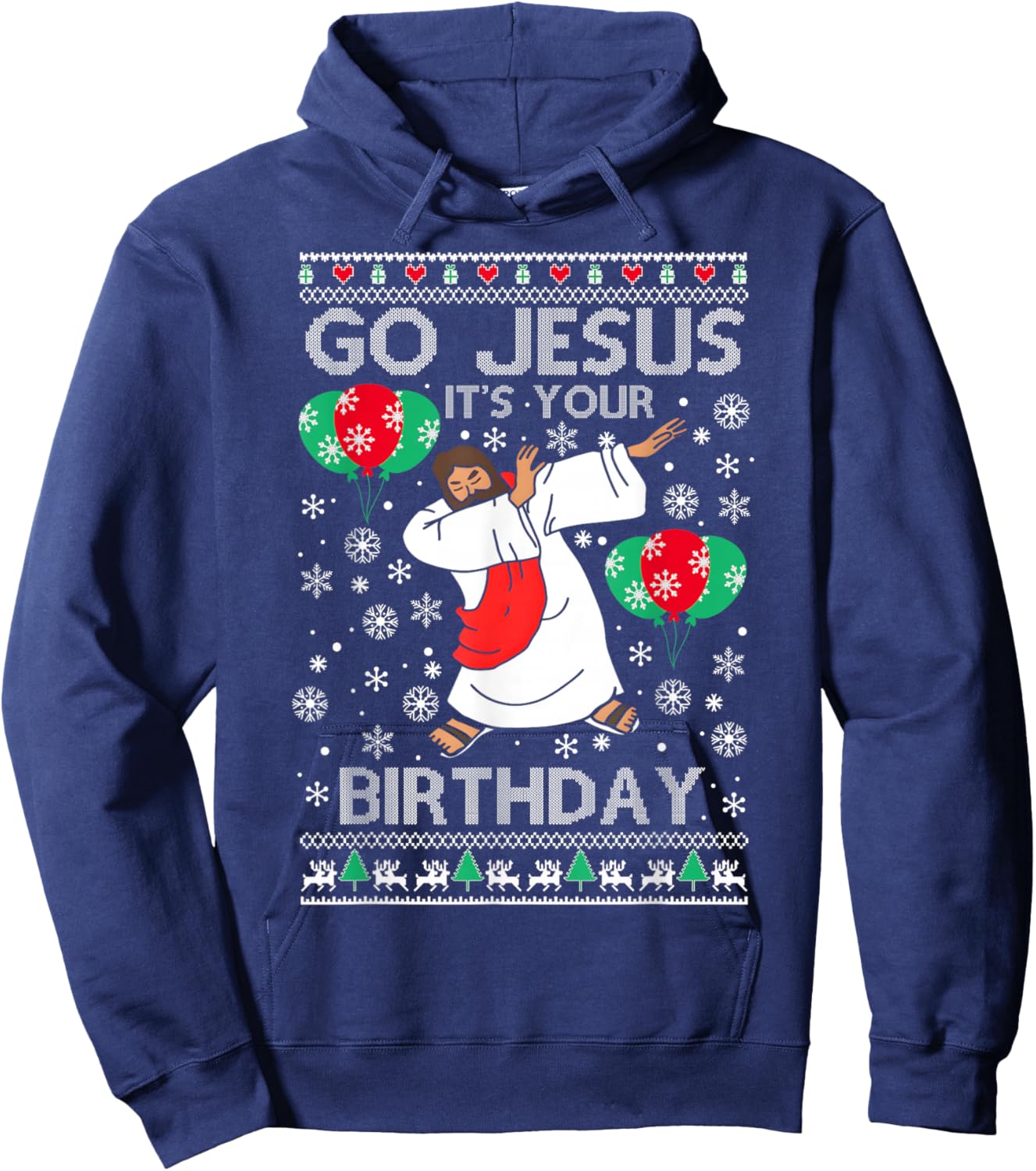 Funny Go Jesus It's Your Birthday Merry Christmas Women Hoodie - Hoodie | Navy