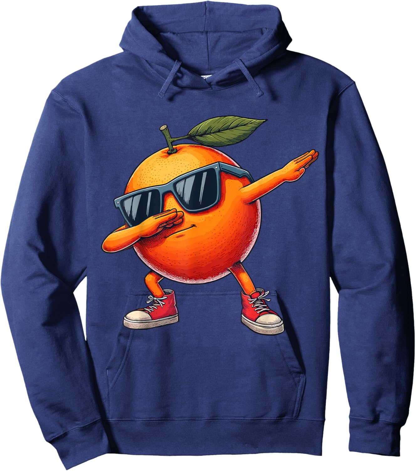 Orange Dabbing Dance Sunglasses Fruit Lovers Hoodie - Hoodie | Navy