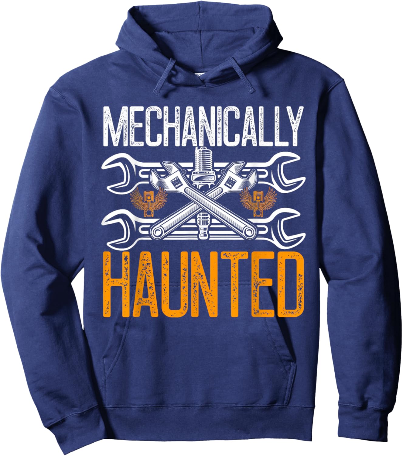 Mechanic Halloween Creepy Car Garage Spooky Hoodie - Hoodie | Navy