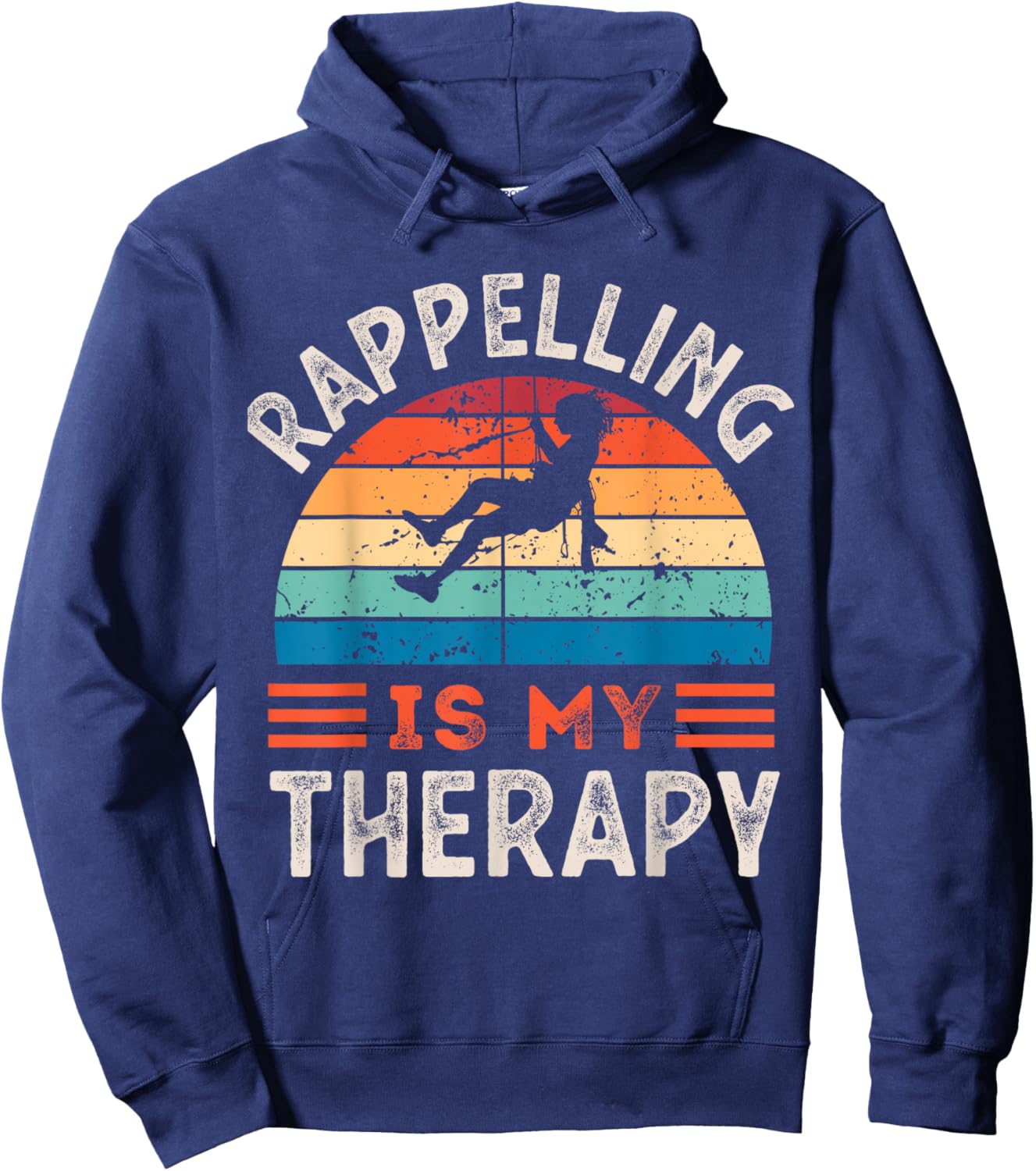 Rappelling is my Therapy Funny Hoodie - Hoodie | Navy