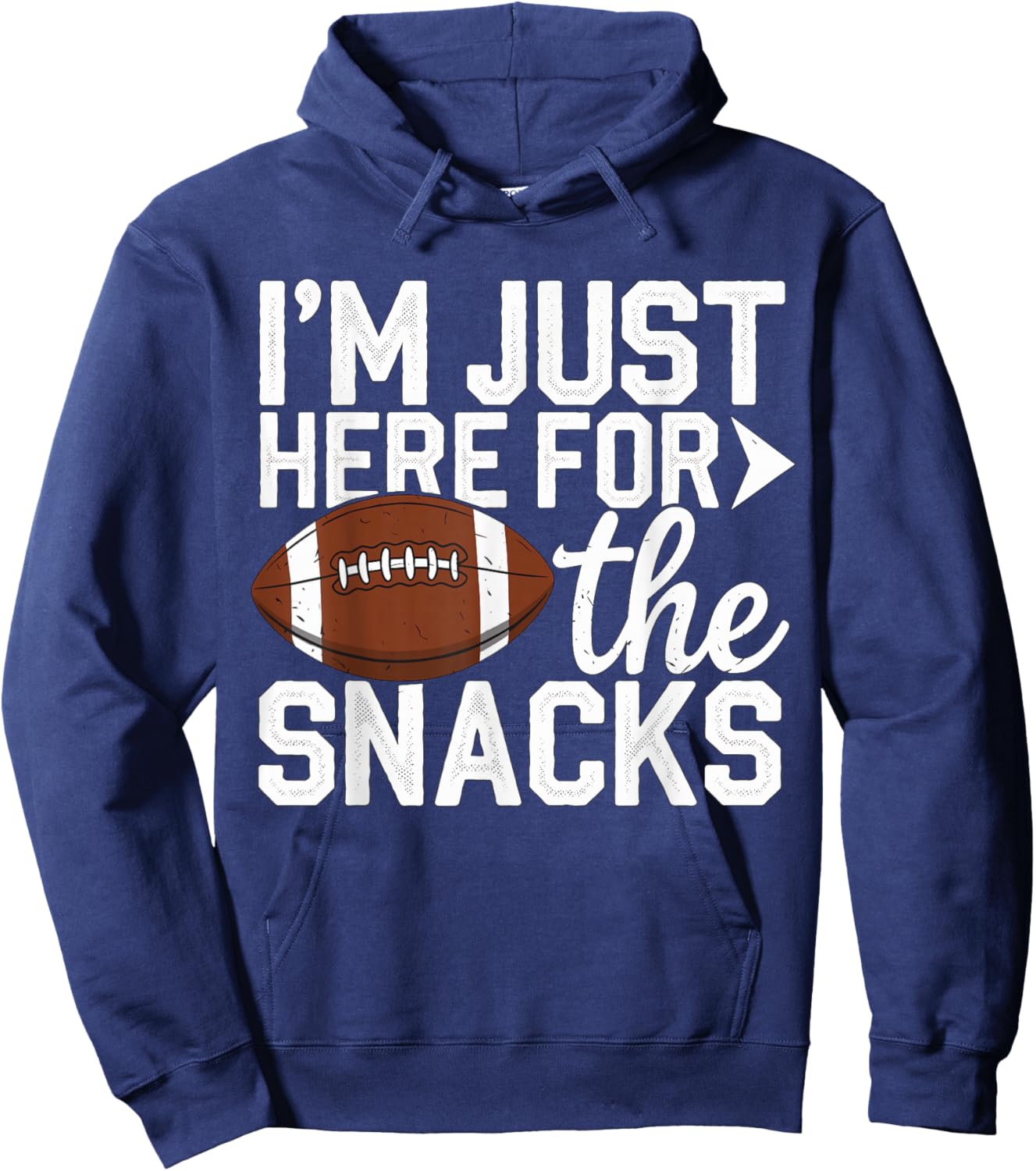 I'm just here for the Snacks Football Brother Sister Hoodie - Hoodie | Navy