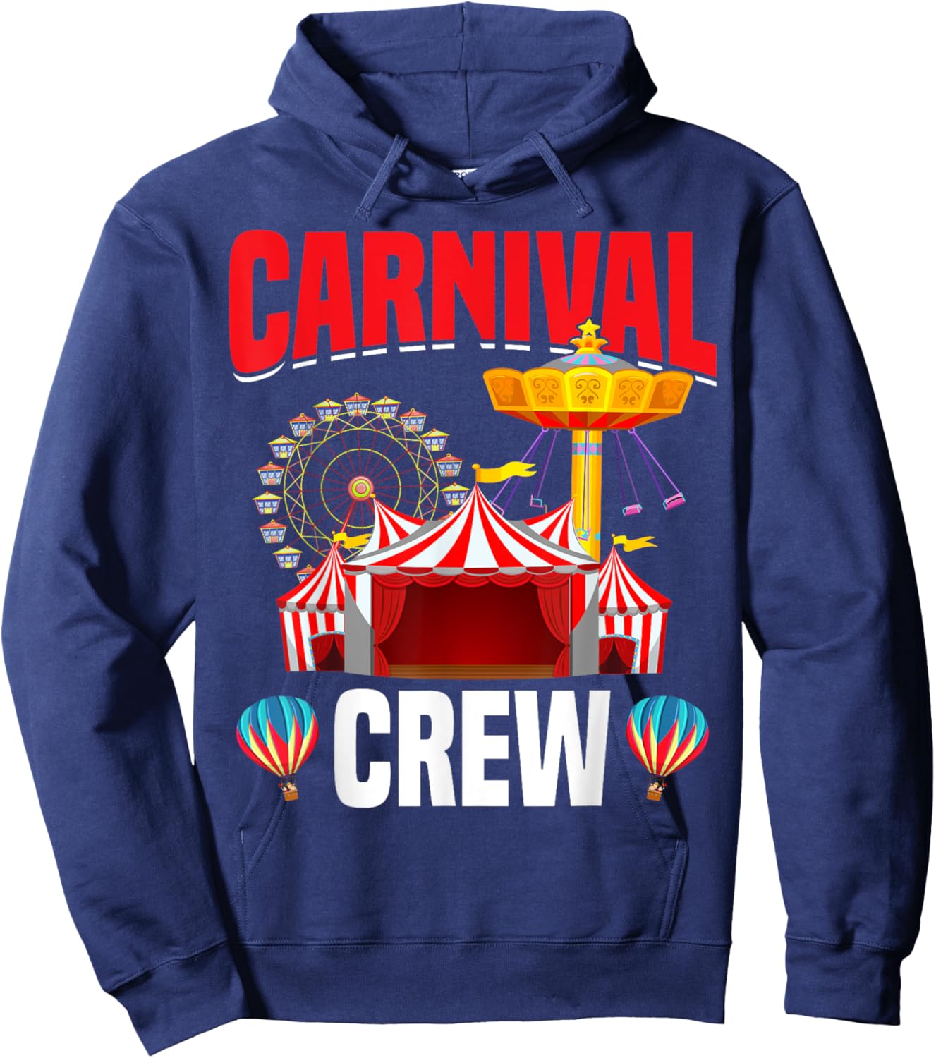 Carnival Crew Funny Circus Staff Costume Circus Theme Party Hoodie - Hoodie | Navy