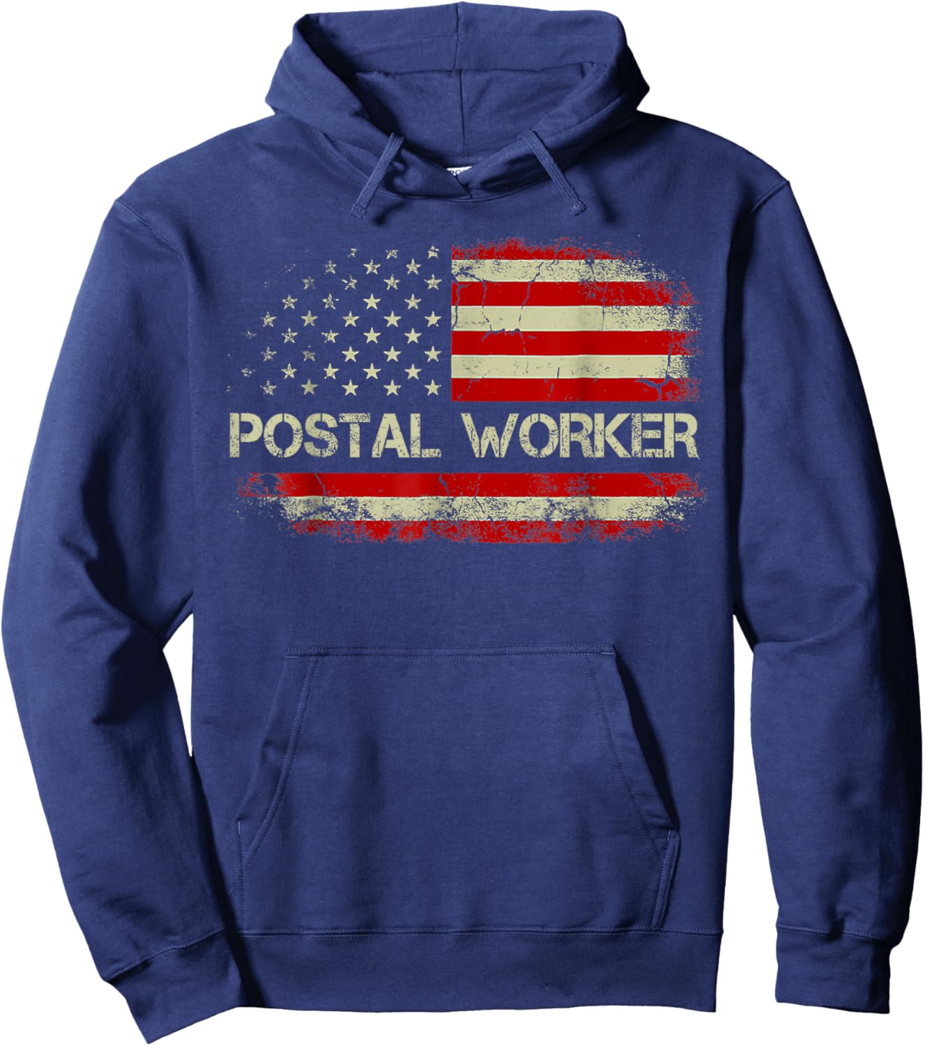 American Postal Worker USA Flag Mailman Mail 4th of July Hoodie - Hoodie | Navy