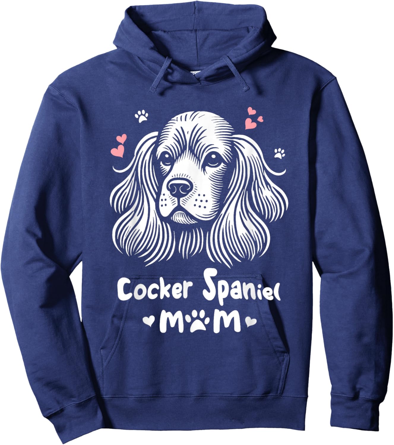 Cocker Spaniel Mom Spaniels Hoodie - Hoodie | Navy