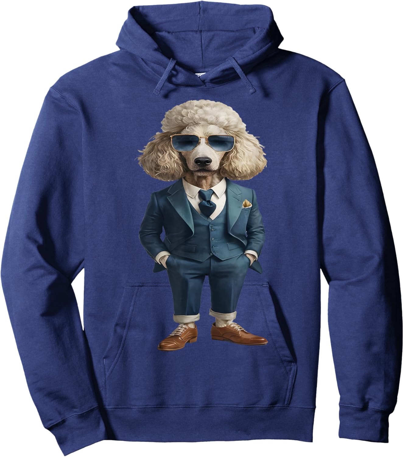 Men Woman Poodle Suit Poodle Hoodie - Hoodie | Navy