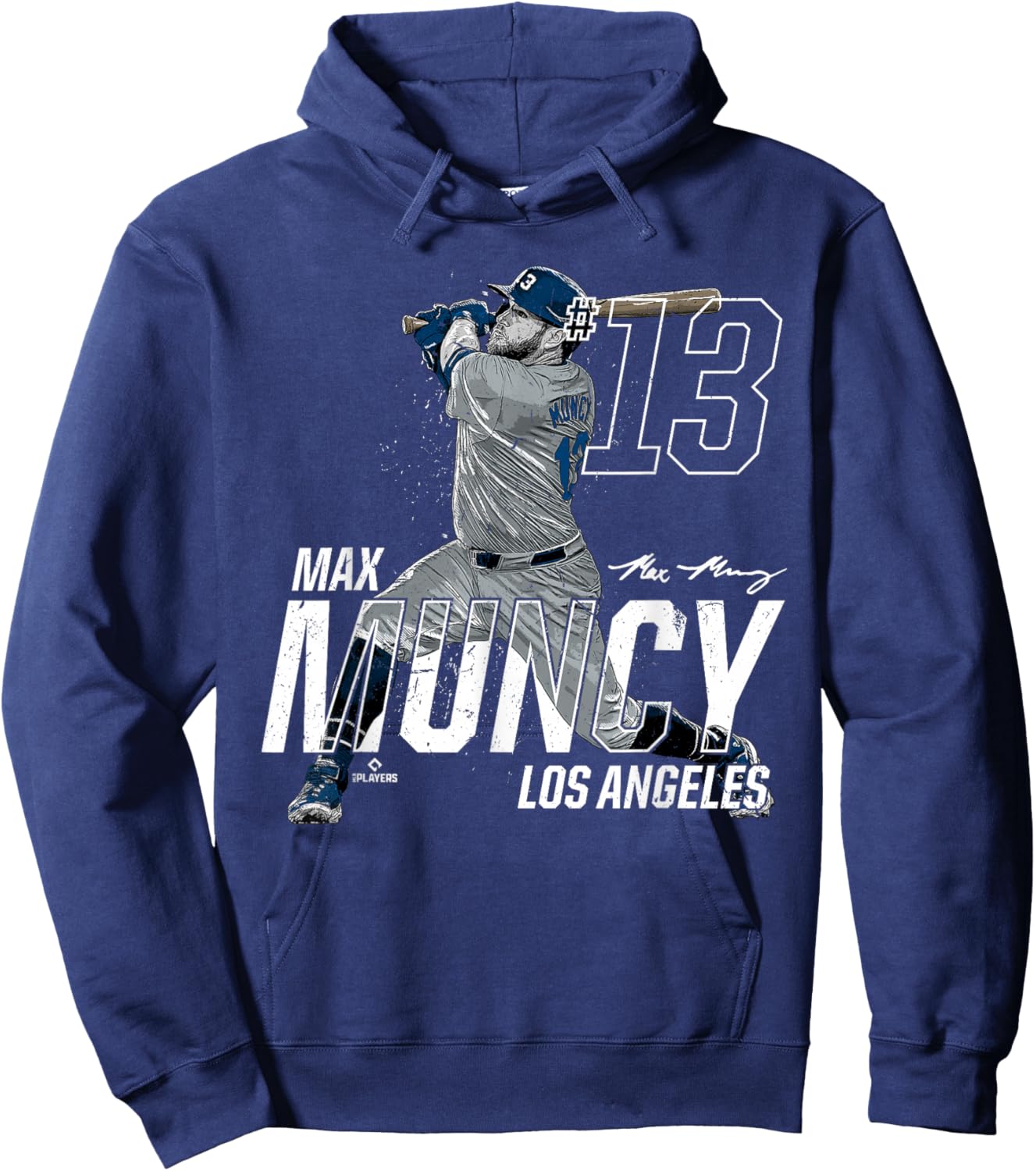 Dynamic Pose Max Muncy Los Angeles Baseball MLBPA Hoodie - Hoodie | Navy