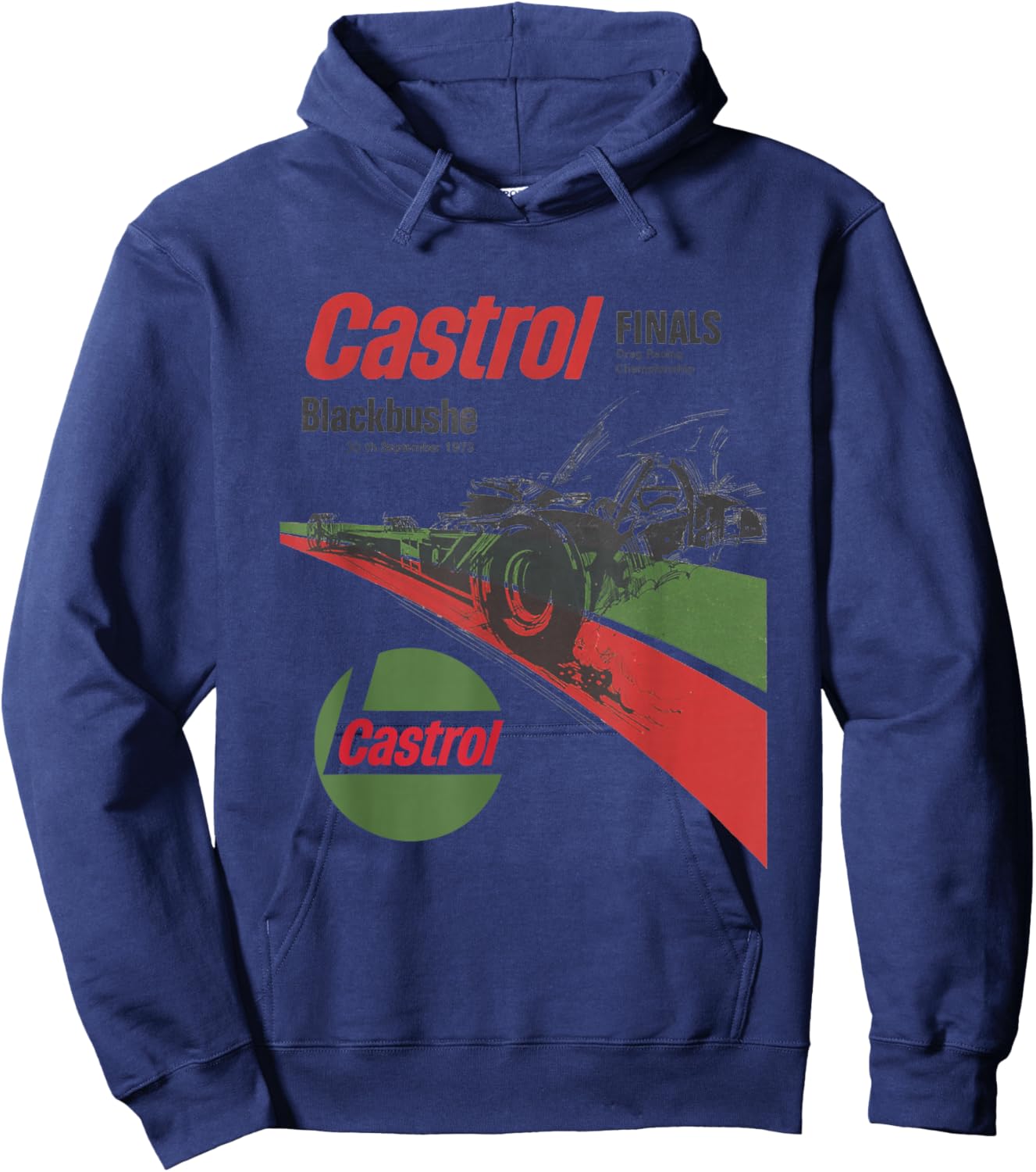 Castrol Racing Blackbushe Vintage Retro Logo PAPL1343 Hoodie - Hoodie | Navy