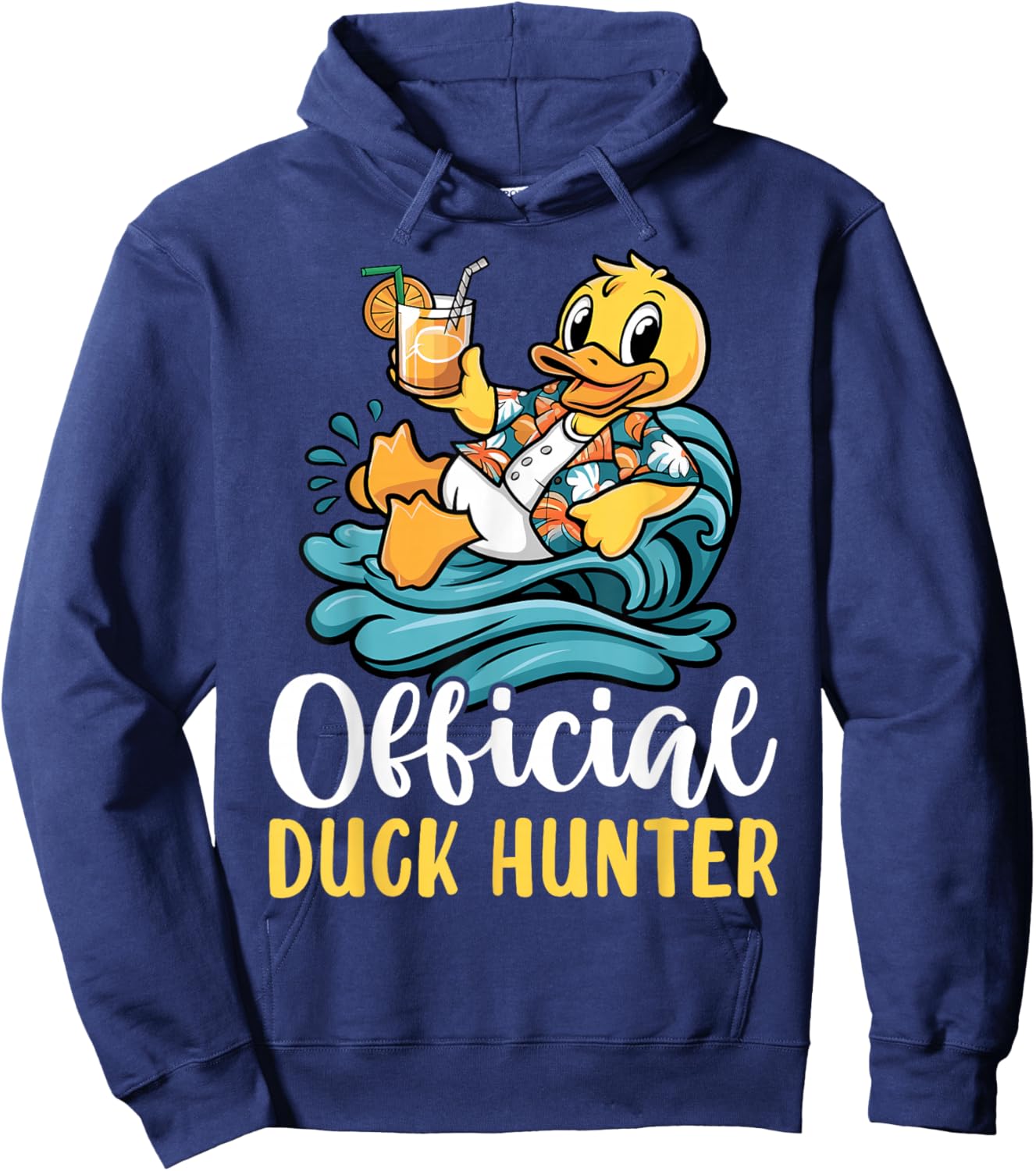 Duck Cruise Boat Funny Rubber Duck Hunting Squad Hoodie - Hoodie | Navy