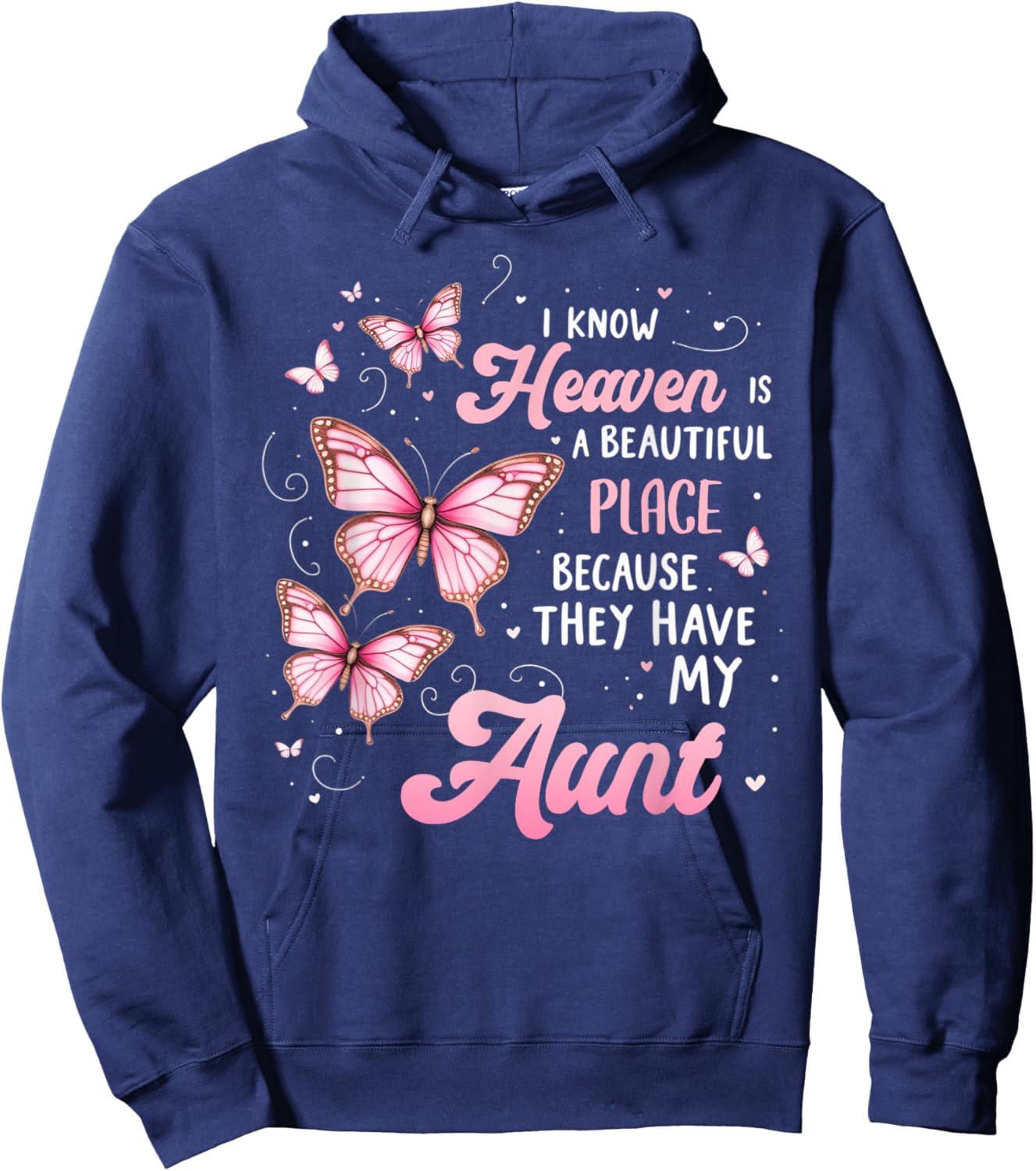 Aunt Is My Guardian Angel In Heaven Memorial Day Men Women Hoodie - Hoodie | Navy