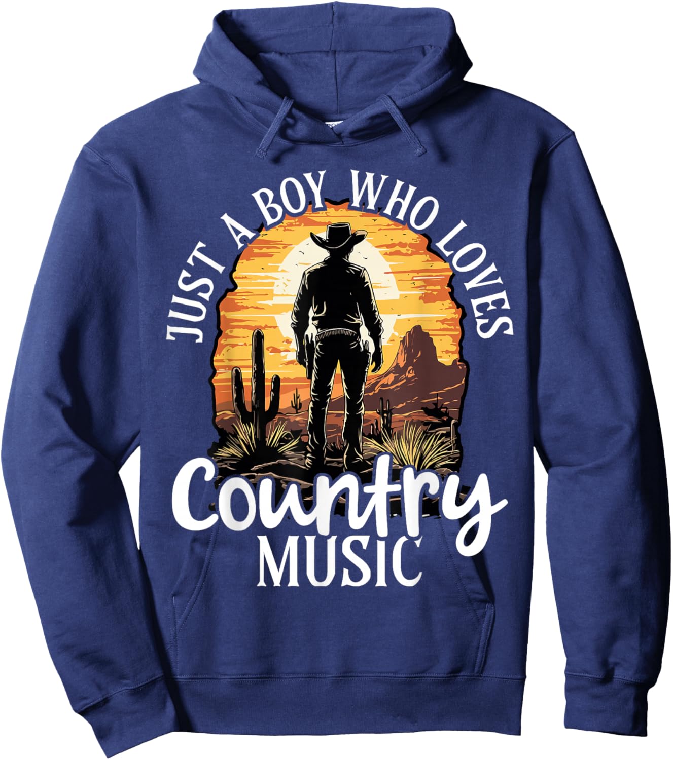 Just a Boy Who Loves Country Music Hoodie - Hoodie | Navy
