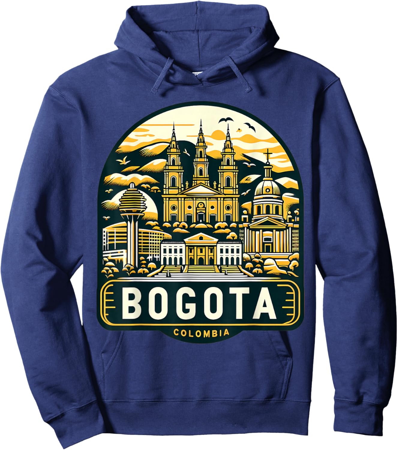 Bogota Colombia City Souvenir Capital Memorabilia Landmarks Hoodie - Hoodie | Navy