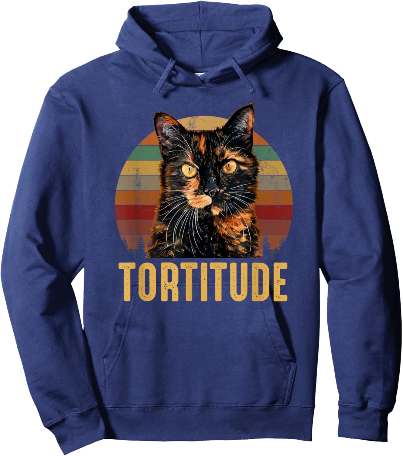 Tortitude, Tortoiseshell Cat Men Women Girls Kids Hoodie - Hoodie | Navy