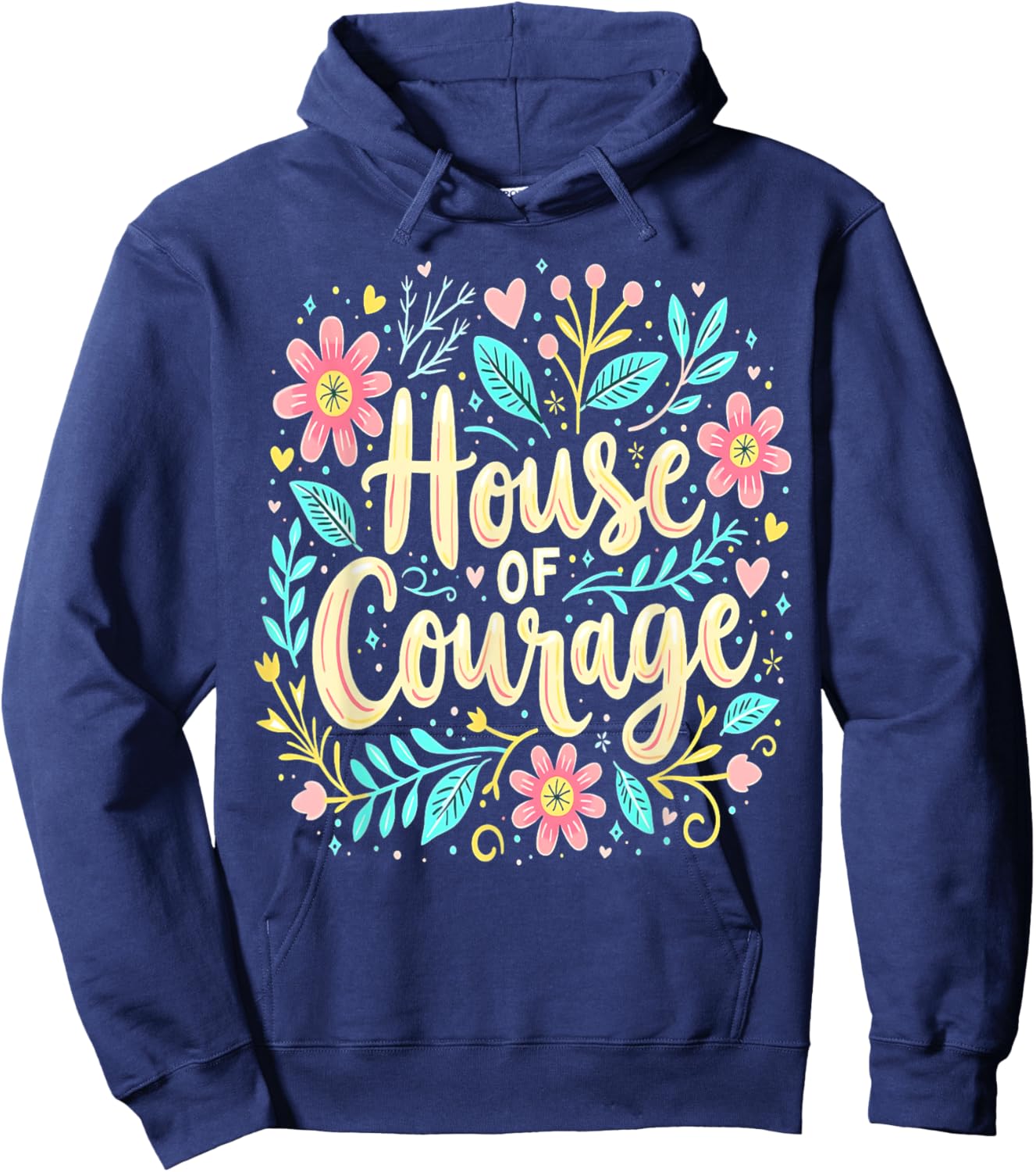 House Of Courage Flowers RCA School Teacher Student Hoodie - Hoodie | Navy