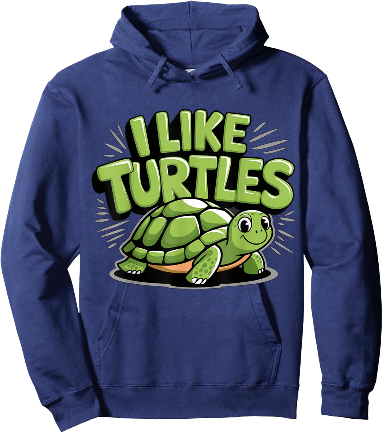 Magical and Funny Turtle lover Gifts -Kids, Girls Black Cartoon Turtleneck Small Classic Fit Short Sleeve Hoodie - Hoodie | Navy