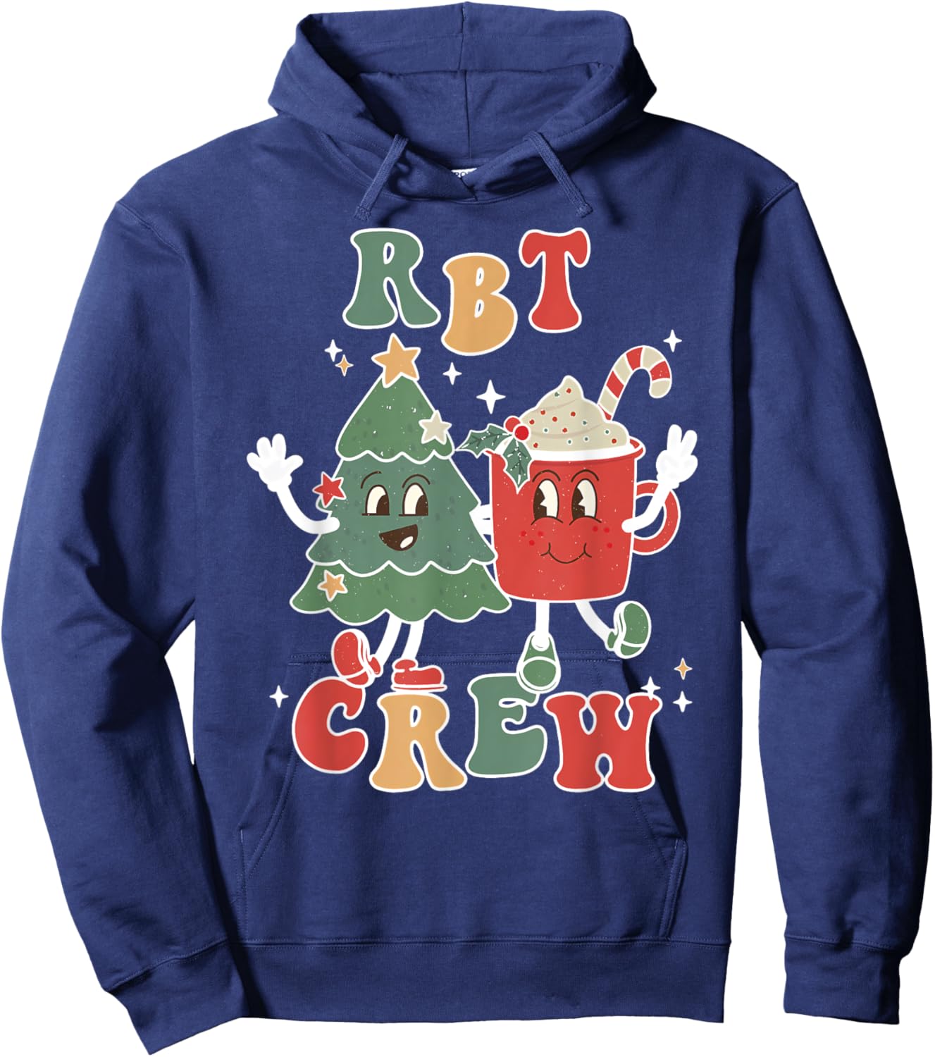 Rbt Crew Christmas Tree Coffee Latte Behavior Tech Rbt Xmas Hoodie - Hoodie | Navy