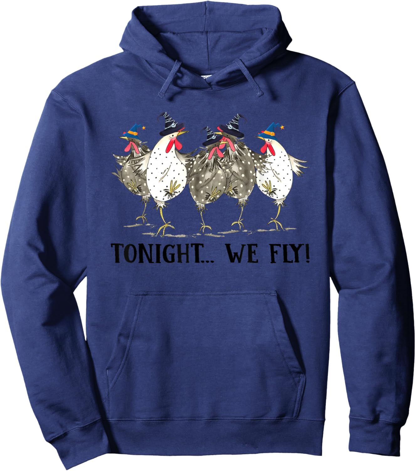 Chicken Tonight We Fly Halloween Hoodie - Hoodie | Navy