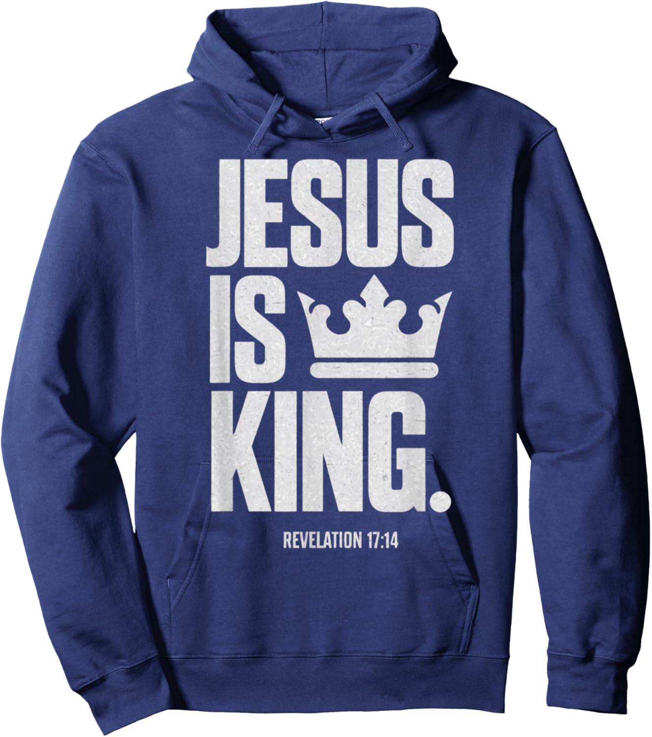 Jesus Is King Bible Religious Scripture Quote Christian Hoodie - Hoodie | Navy