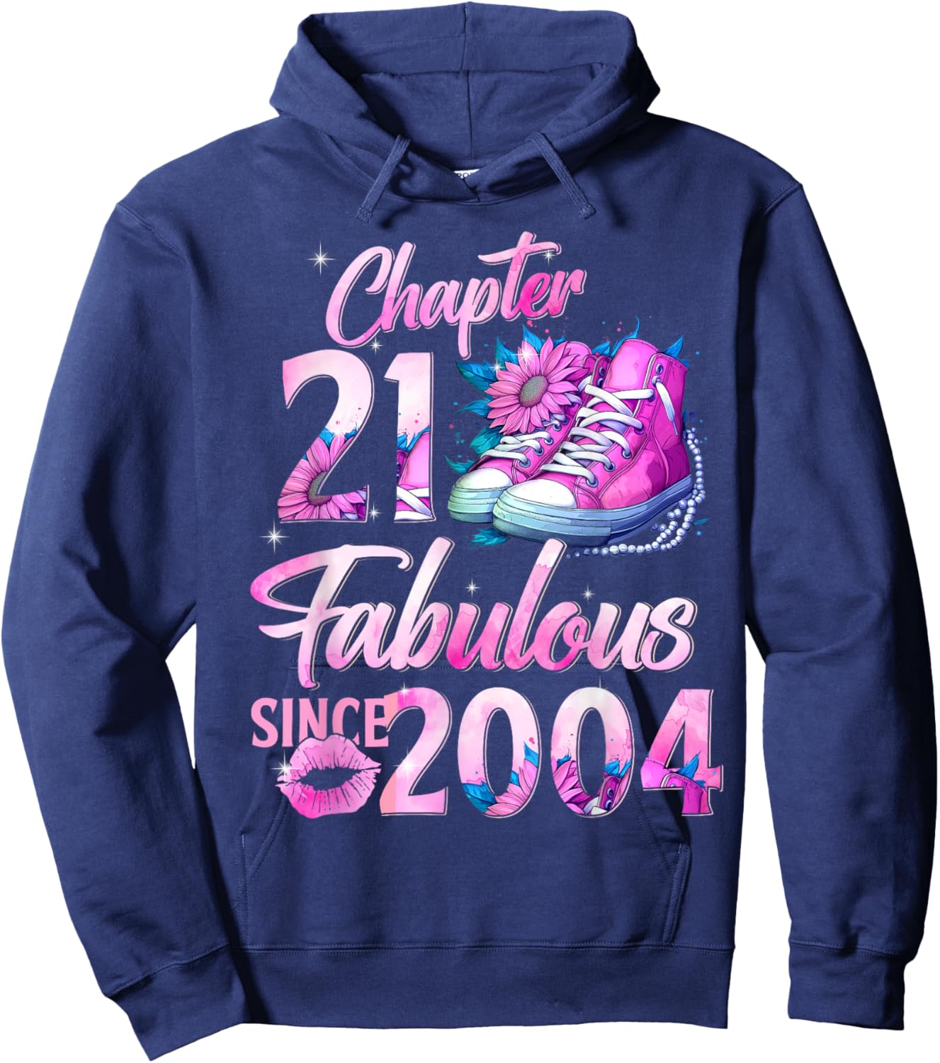 Chapter 21 Fabulous Since 2004 21st Birthday Queen Diamond Hoodie - Hoodie | Navy