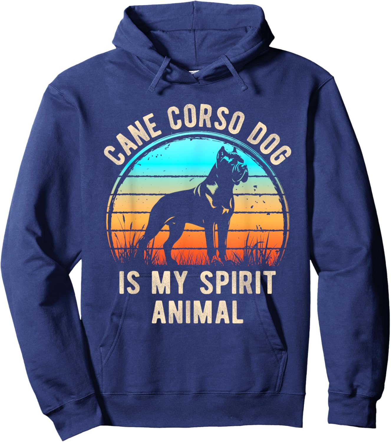 Cane Corso Dog Is My Spirit Animal Retro Dog Lovers Hoodie - Hoodie | Navy