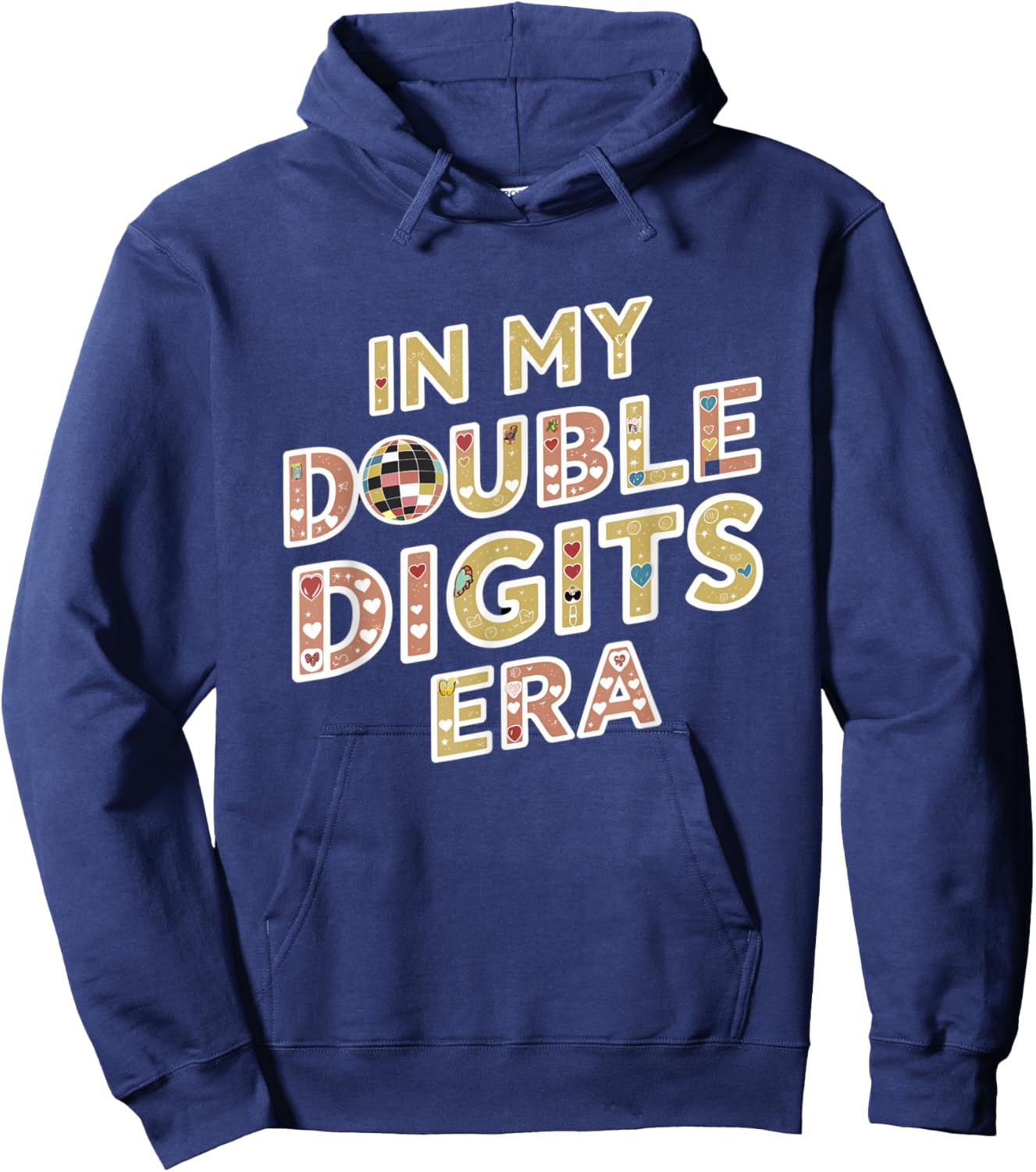 In My Double Digits Era 10th Birthday Retro 10 Year Old Hoodie - Hoodie | Navy