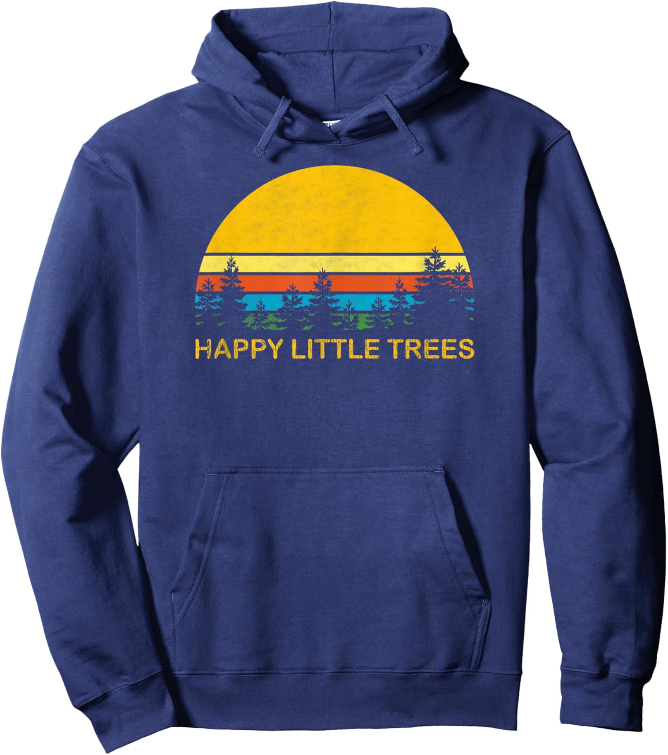 Happy Little Trees Vintage Hoodie - Hoodie | Navy