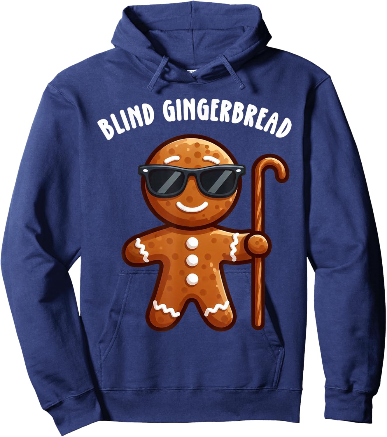 Blind Mice Parody Blind Gingerbread Christmas Family Pajama Hoodie - Hoodie | Navy