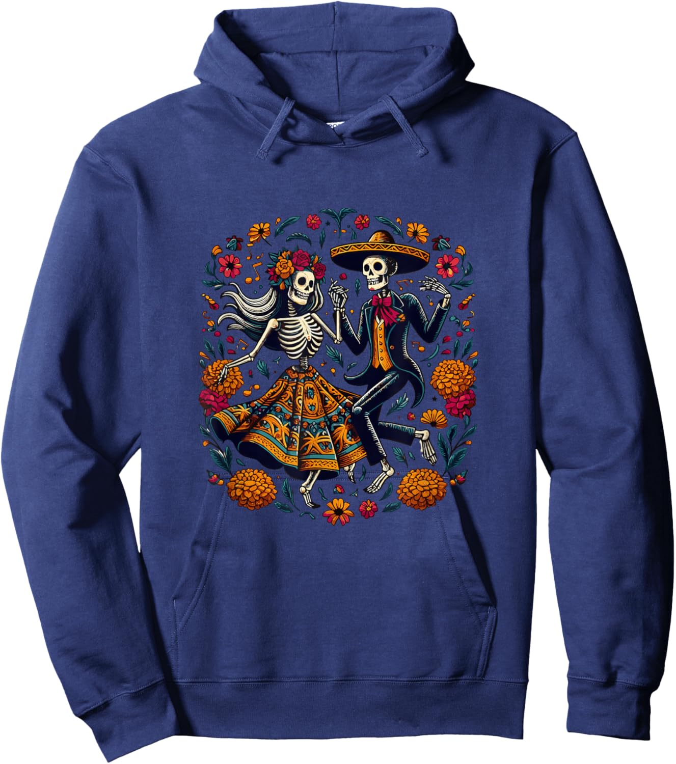 Dia De Los Muertos Skeletons Dancing Mexican Day Of The Dead Hoodie - Hoodie | Navy