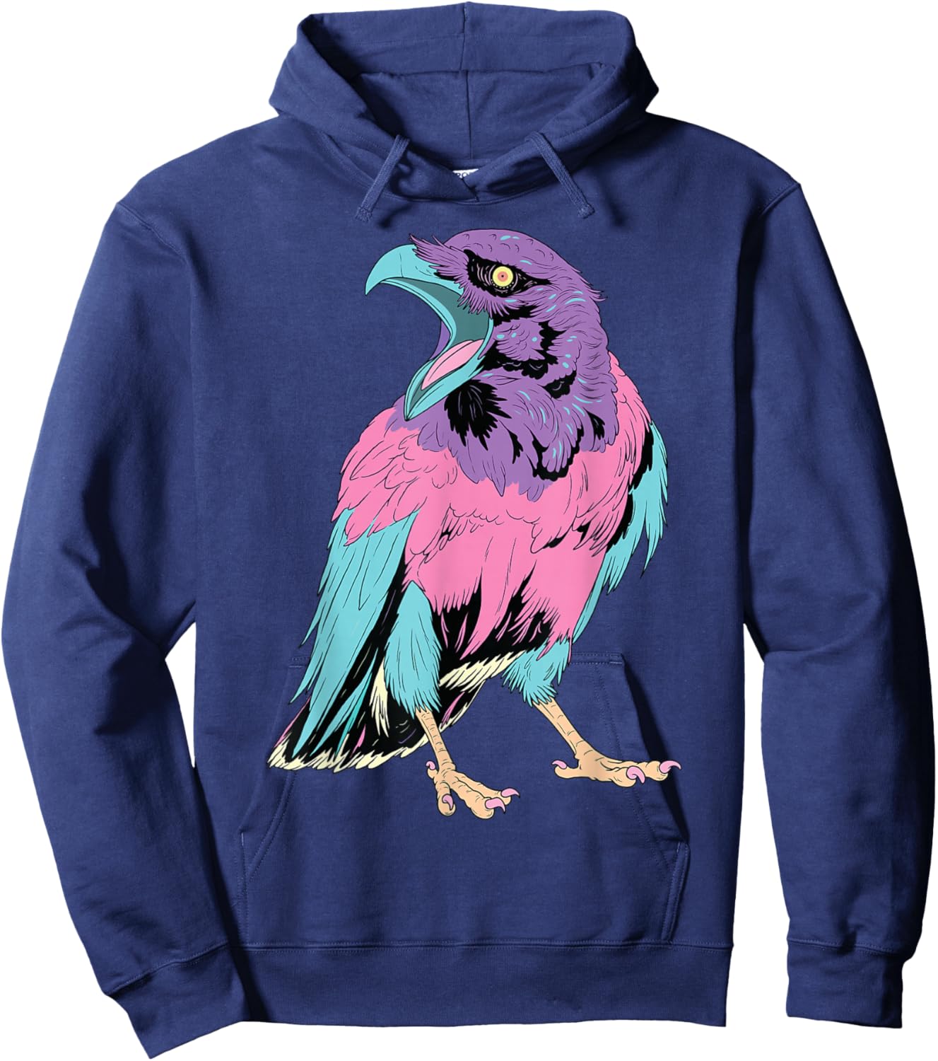 Pastel Goth Crow Shirt Kawaii Creepy Cute Raven Witchy Hoodie - Hoodie | Navy
