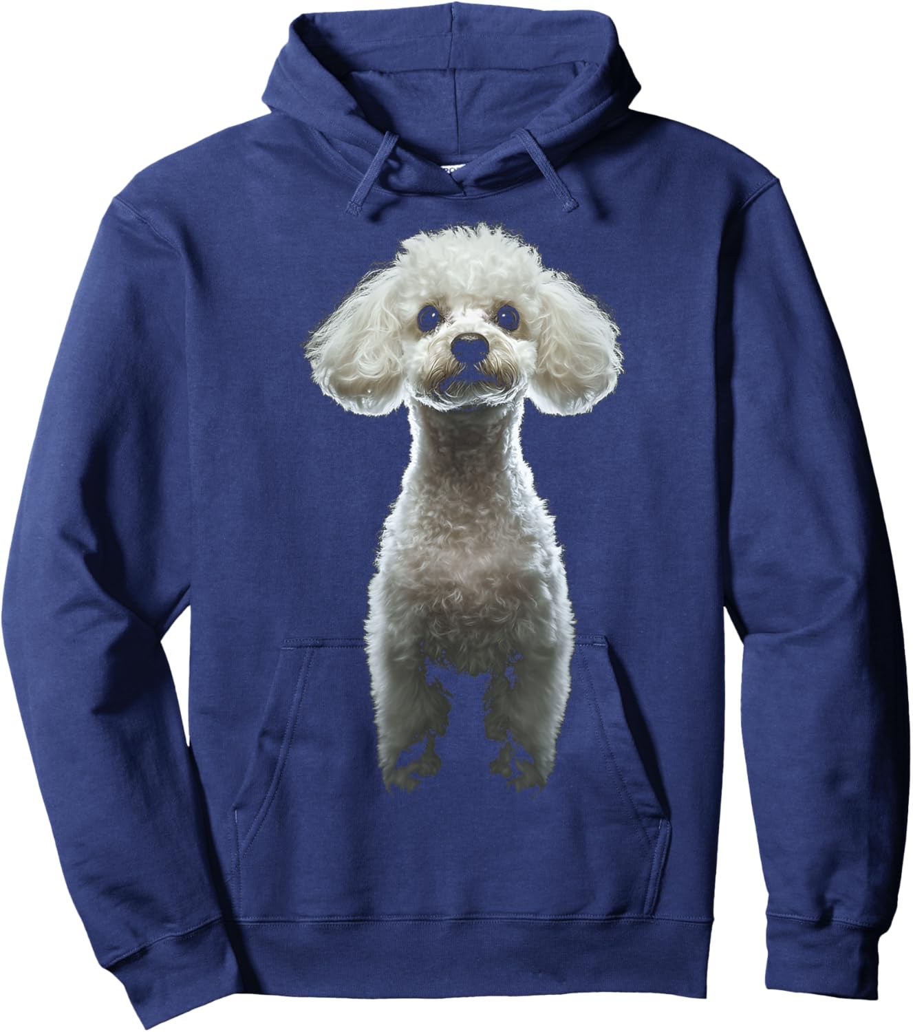 Poodle Dog Motif Pet Artwork Poodle Men Women Kids Hoodie - Hoodie | Navy
