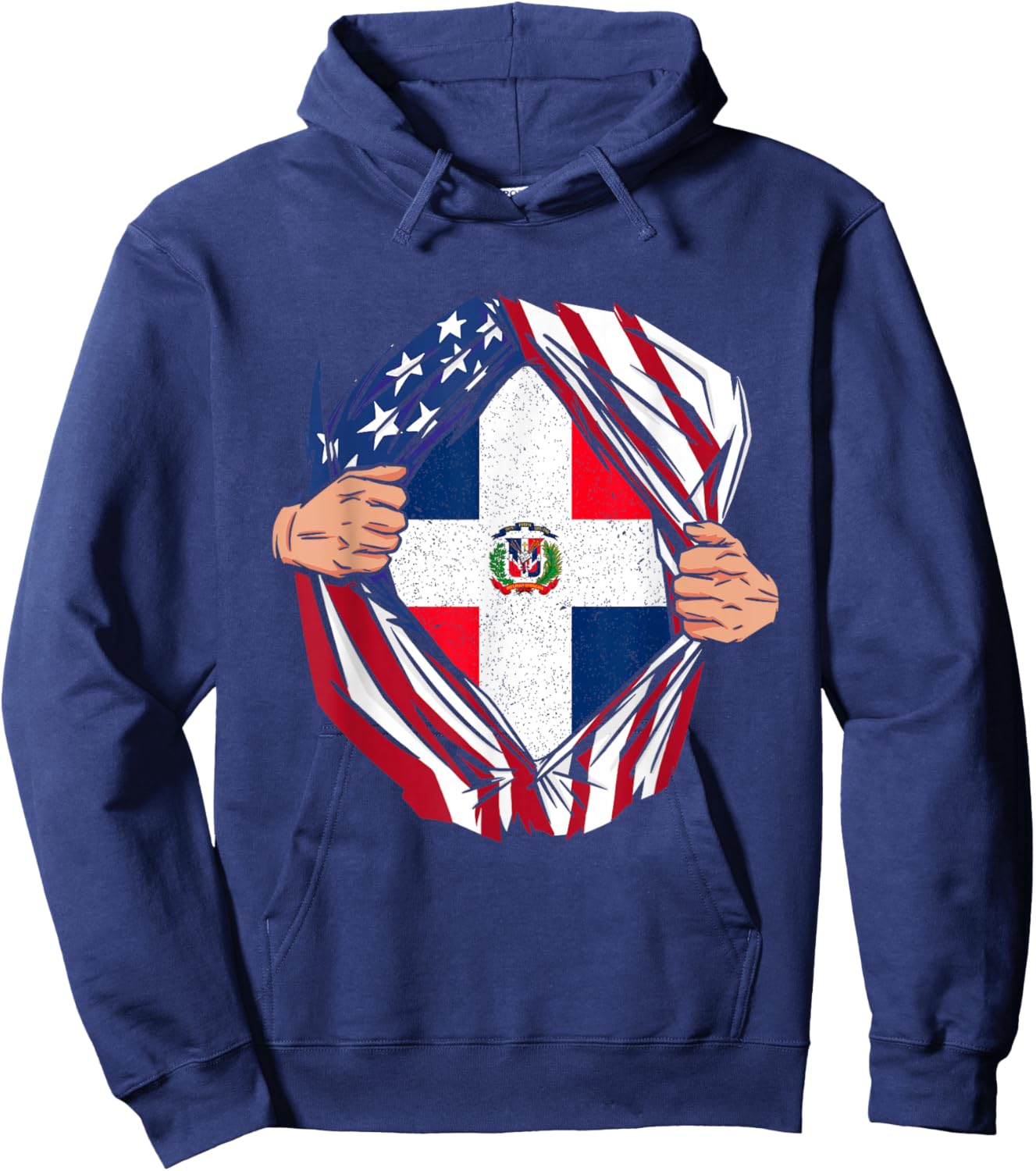 Dominican Republic Pride Funny National Expat Patriotic Hoodie - Hoodie | Navy