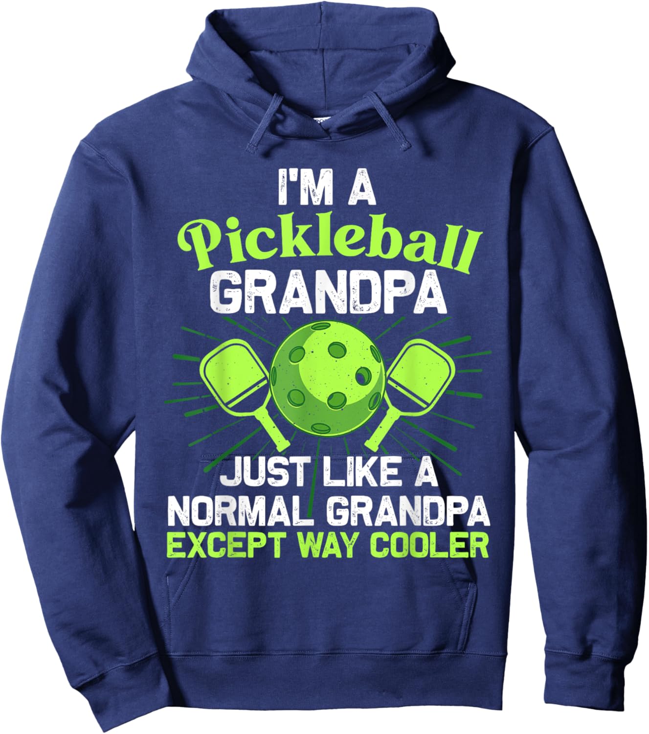 Pickleball Art For Grandpa Men Pickle Ball Pickleball Lover Hoodie - Hoodie | Navy