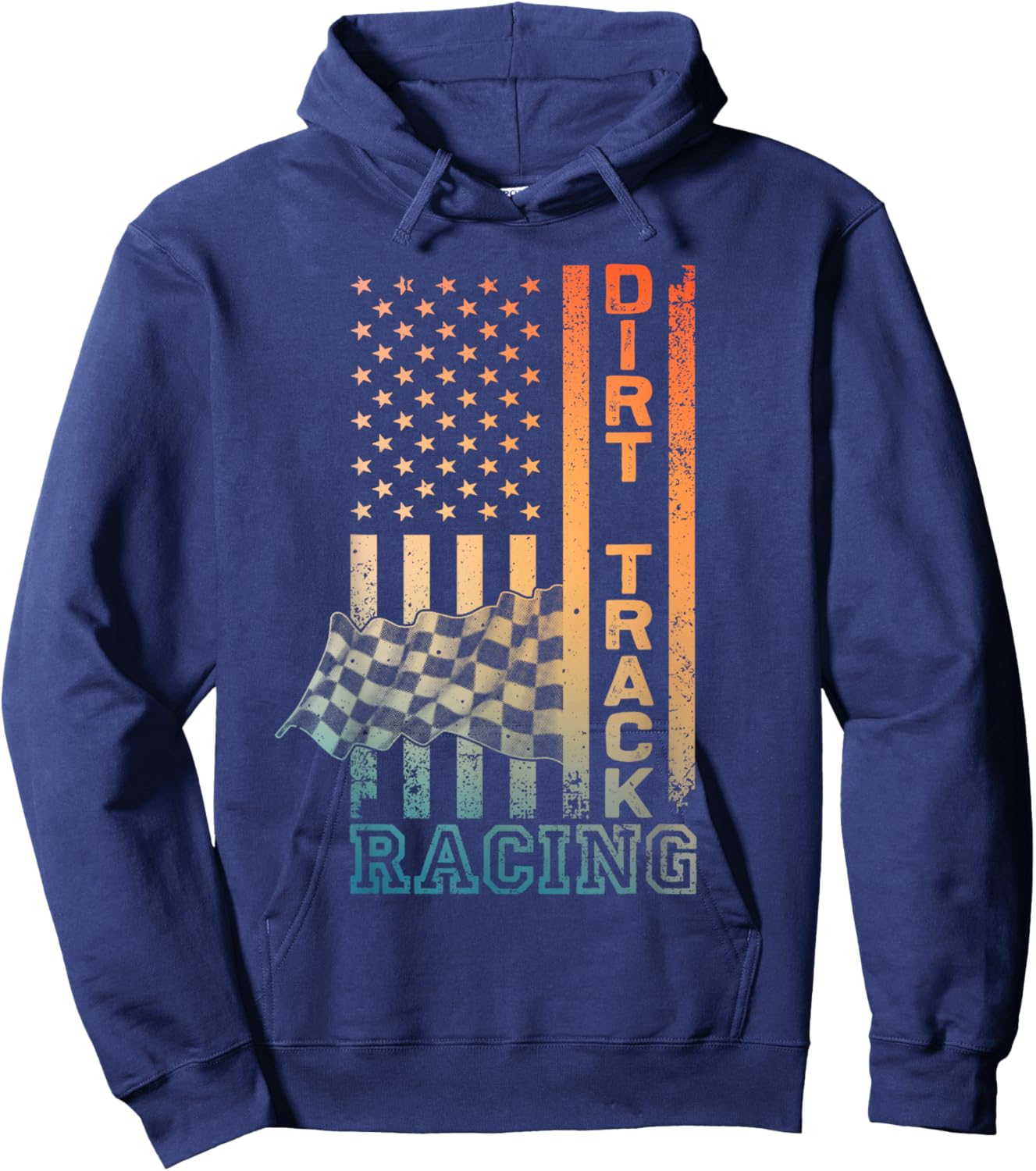 Cool Dirt Track Racing Art Women Dirt Racing Lover Hoodie - Hoodie | Navy