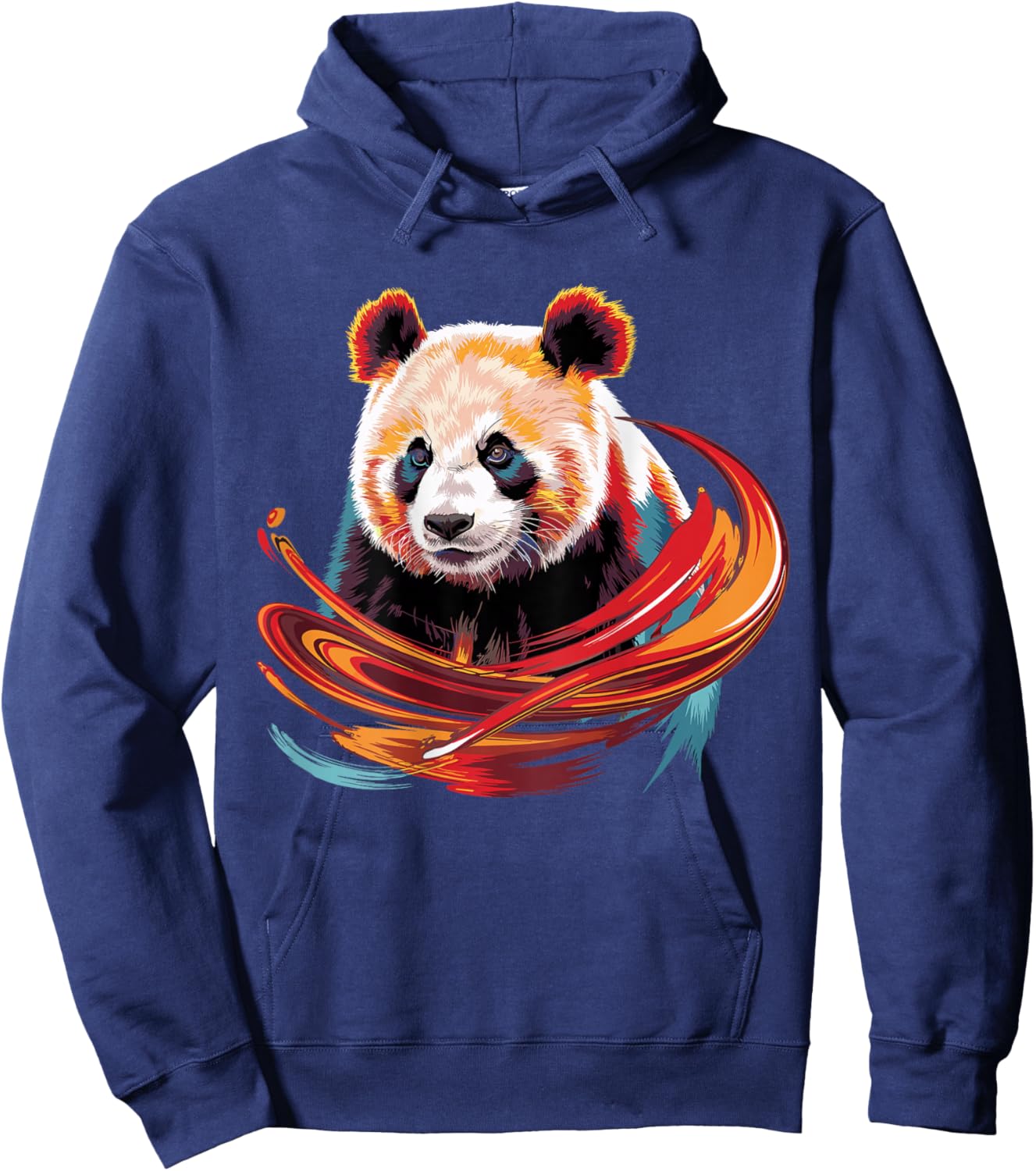 Watercolor Panda Bear Artistic Nature-Inspired Hoodie - Hoodie | Navy