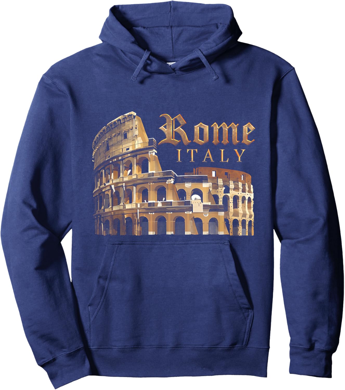 Retro Vintage Roma Italia Colosseum Souvenirs Rome Italy Hoodie - Hoodie | Navy