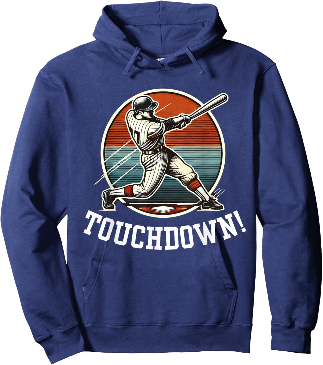 Touchdown Homerun Sports Mash Up Football Baseball Funny Hoodie - Hoodie | Navy