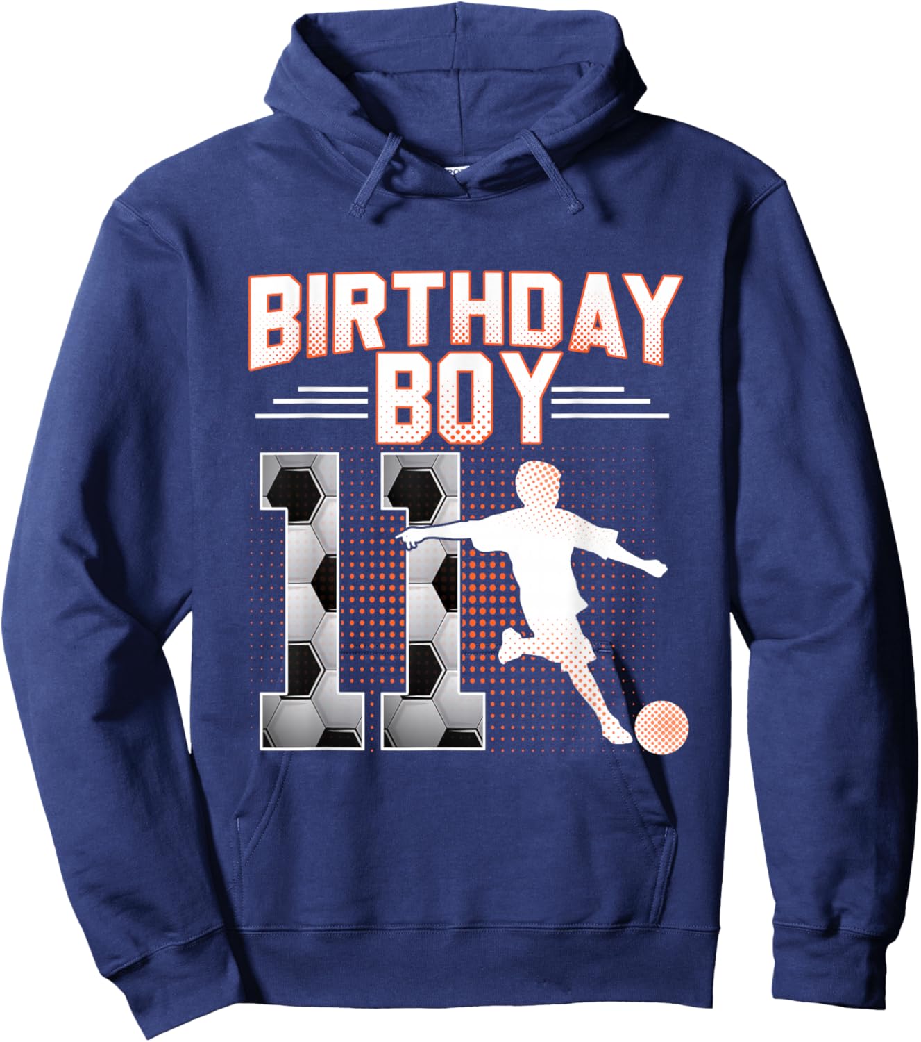 Soccer Birthday Boy 11th Birthday 11 Years Old Sport Kids Hoodie - Hoodie | Navy