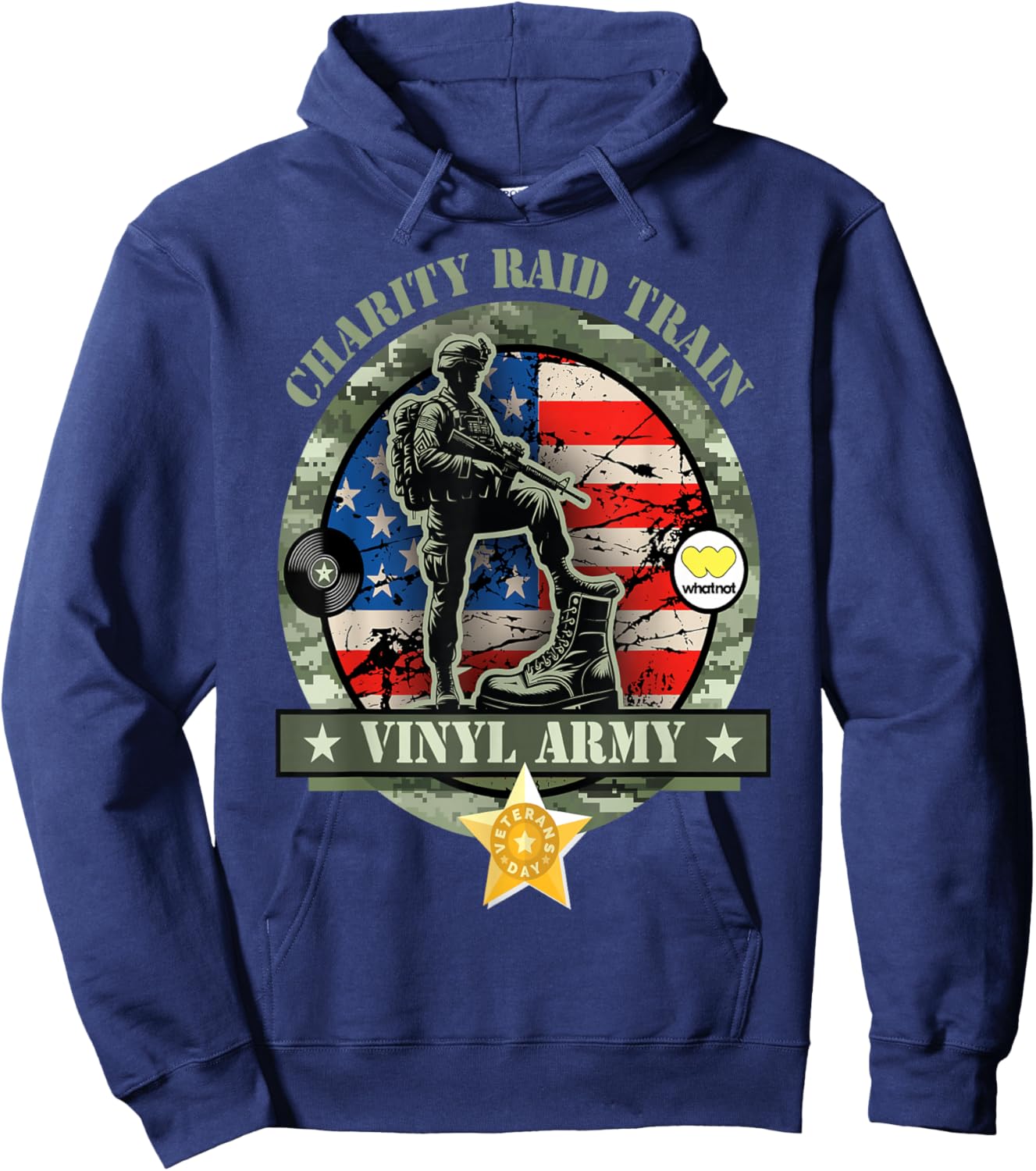 Whatnot Army Vinyl Raid Train – Trendy Hoodie - Hoodie | Navy