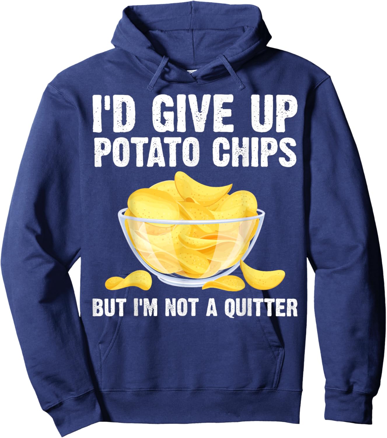 Funny Potato Chips Art Women Kids Bag Of Chips Lover Hoodie - Hoodie | Navy