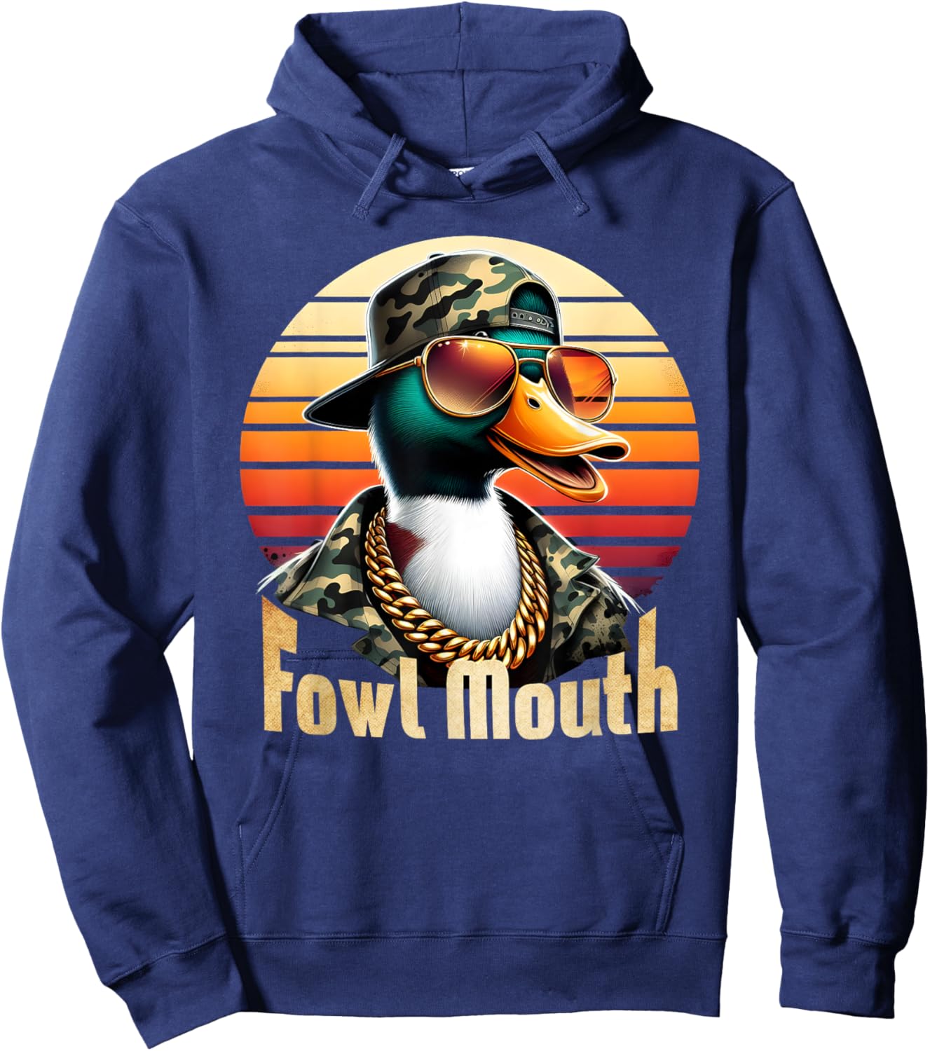 Fowl Mouth Duck Hunting Goose Hunt Funny Duck Hunter Hoodie - Hoodie | Navy