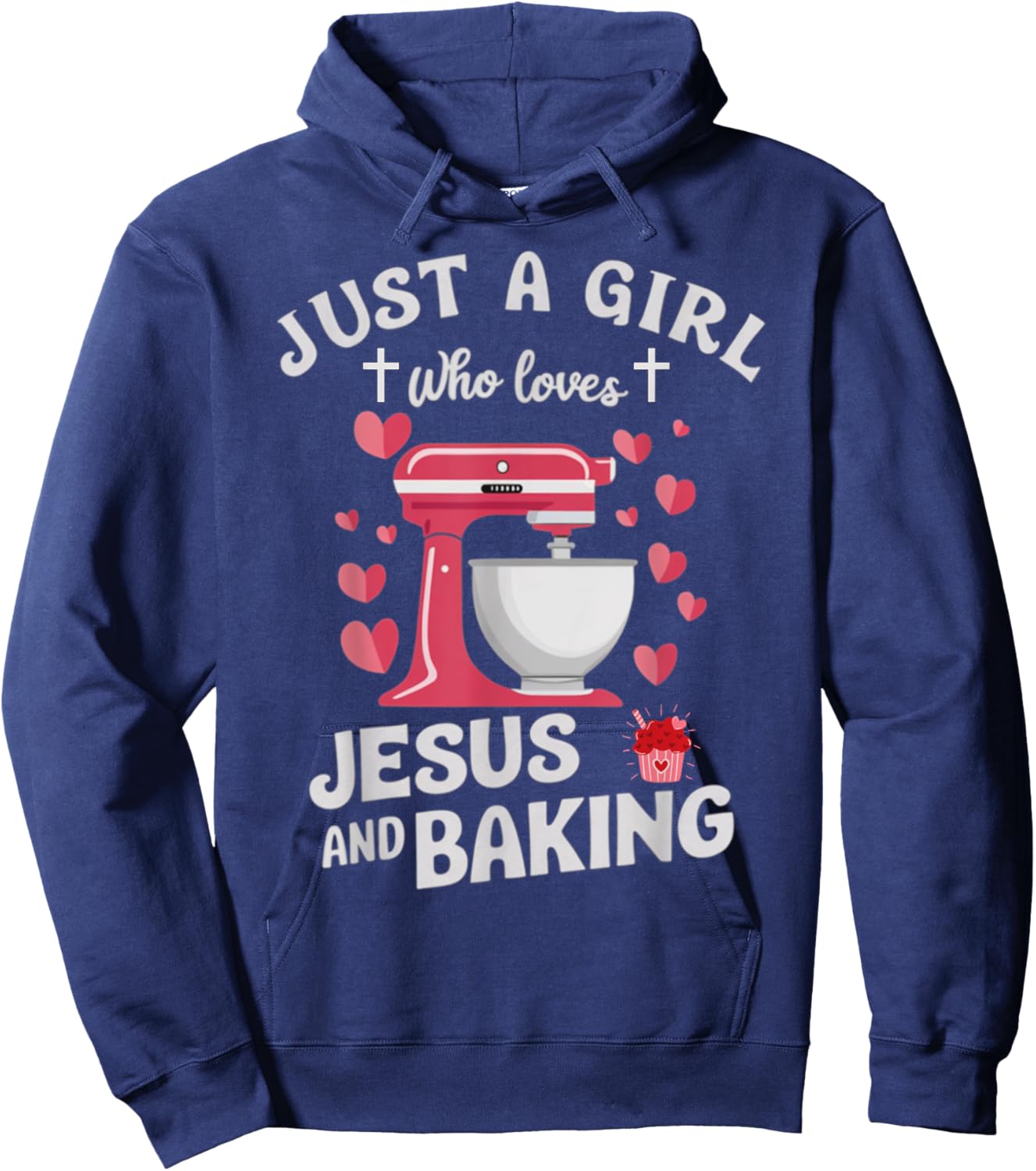 Christian Baking Just A Girl Who Loves Jesus And Baking Hoodie - Hoodie | Navy