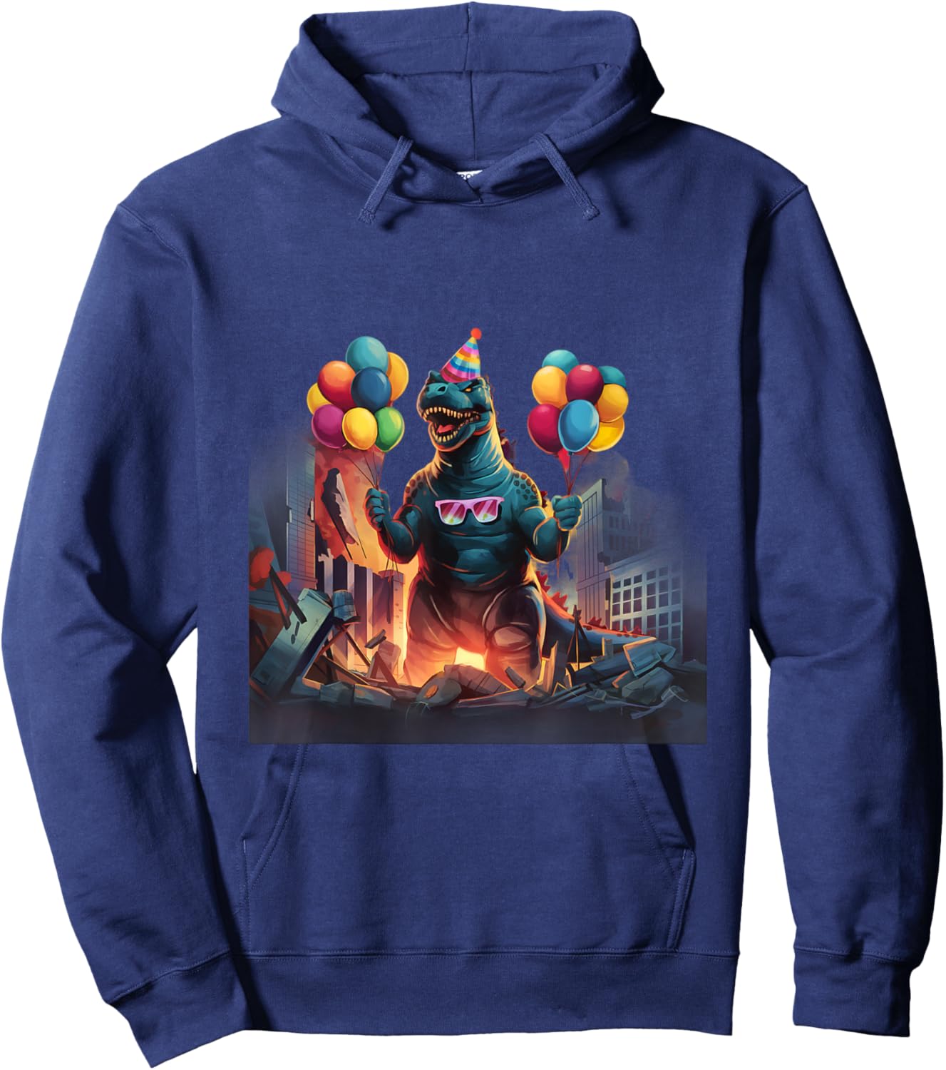 Kaiju Birthday Party Japan Monster Movie Bday Japanese Hoodie - Hoodie | Navy